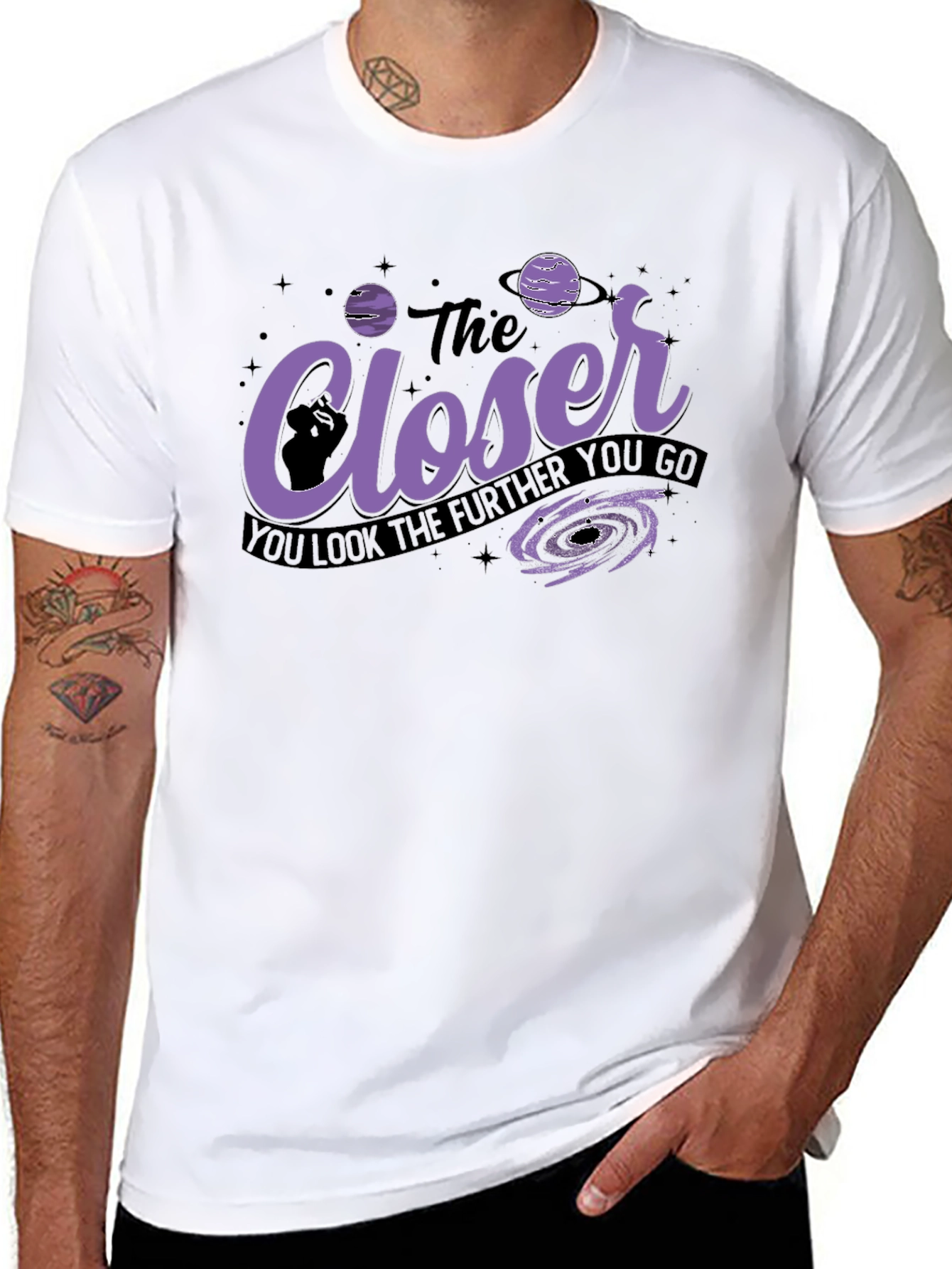 The Closer You Look Space Graphic T-Shirt