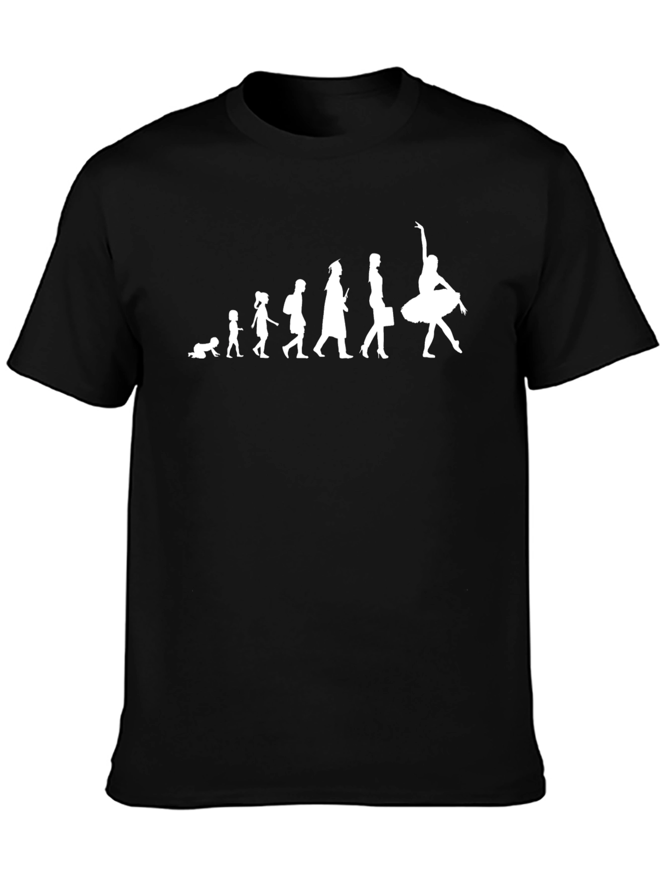 Evolution of a Ballerina Black T-Shirt