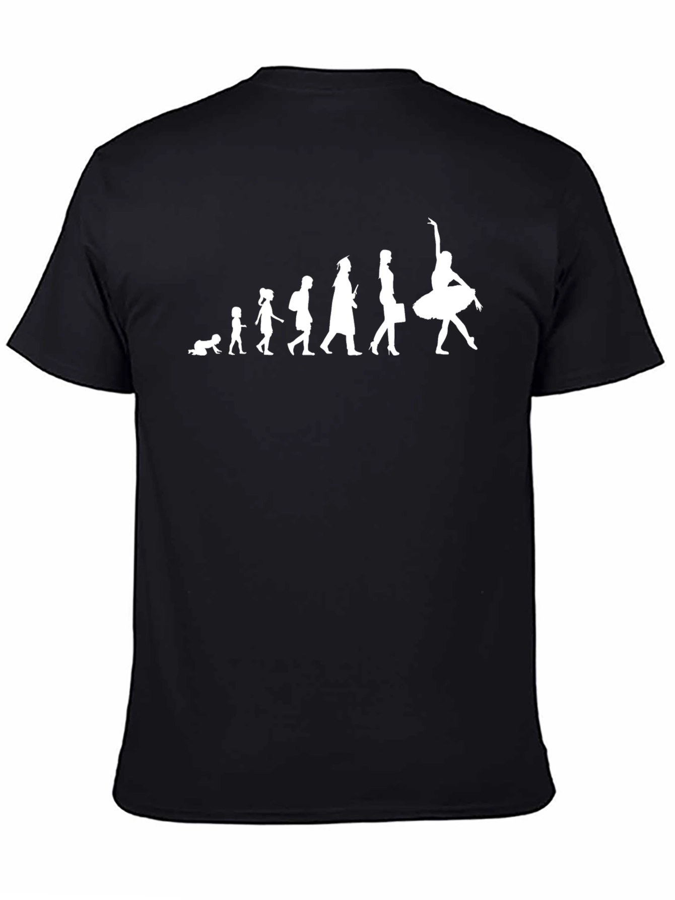 Evolution of a Ballerina Black T-Shirt