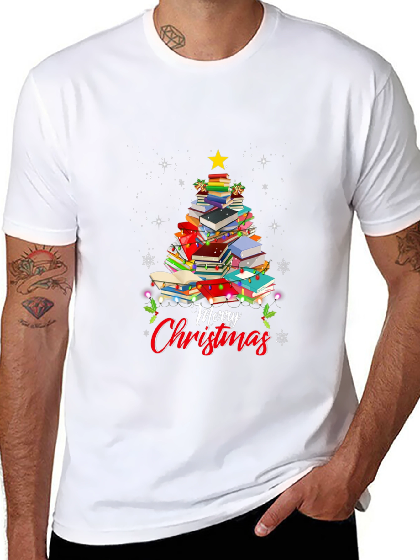 Book Christmas Tree T-Shirt