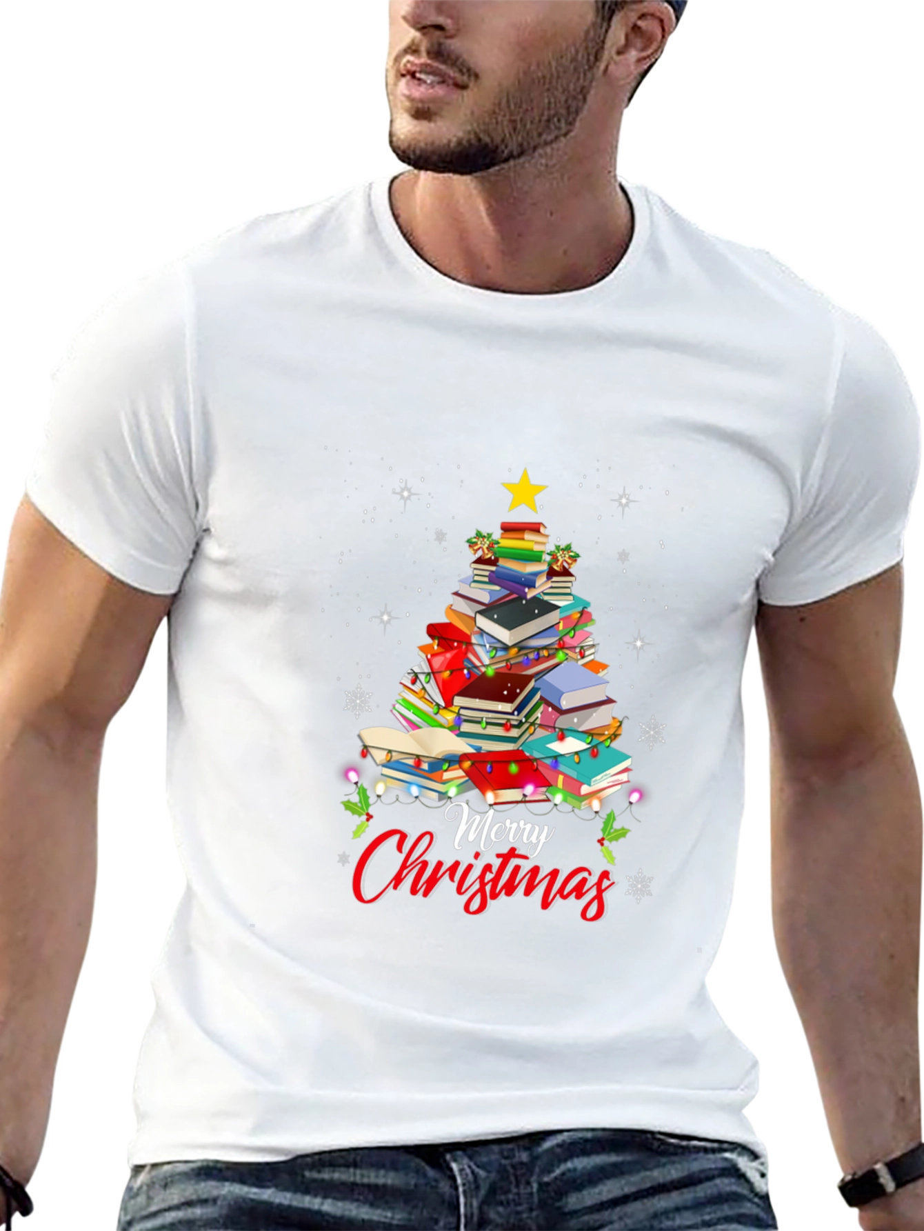 Book Christmas Tree T-Shirt