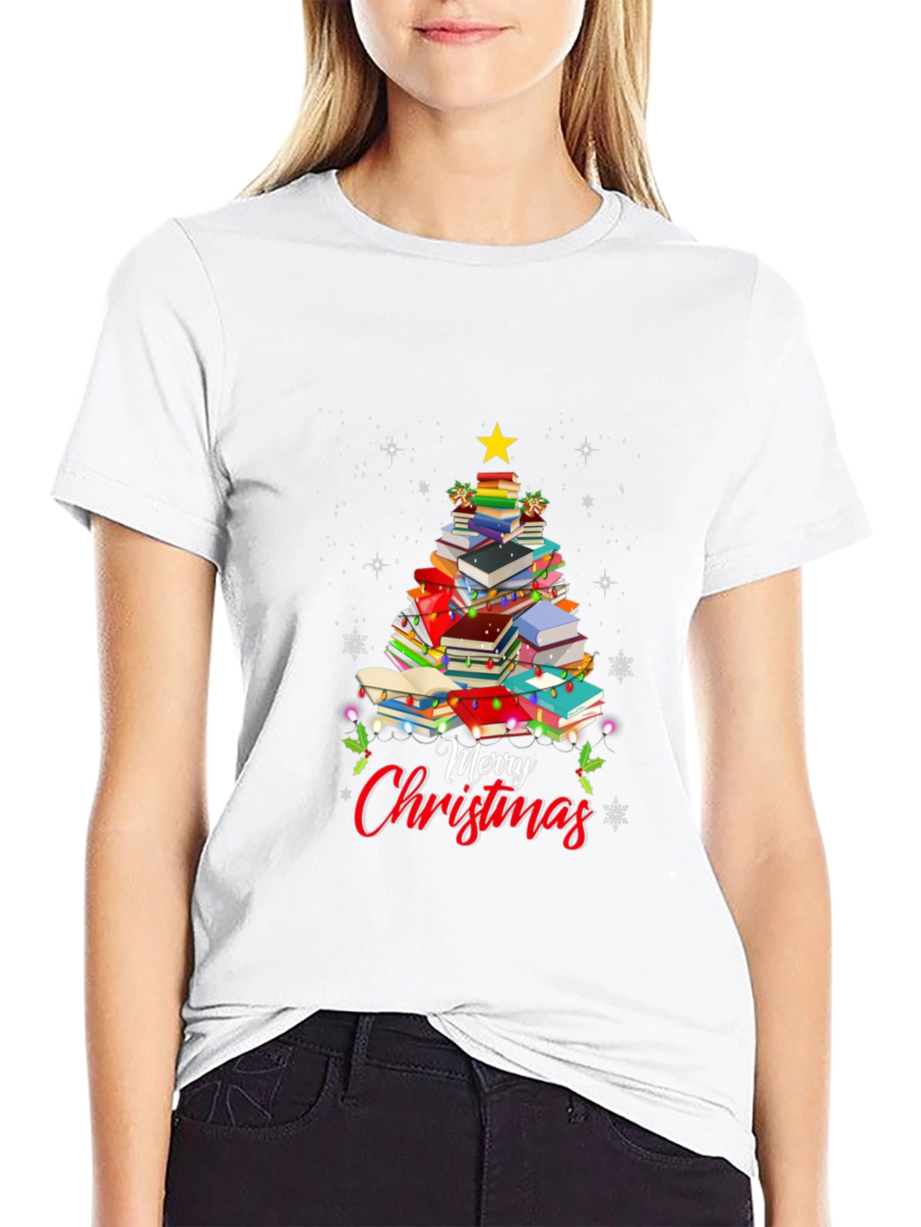 Book Christmas Tree T-Shirt