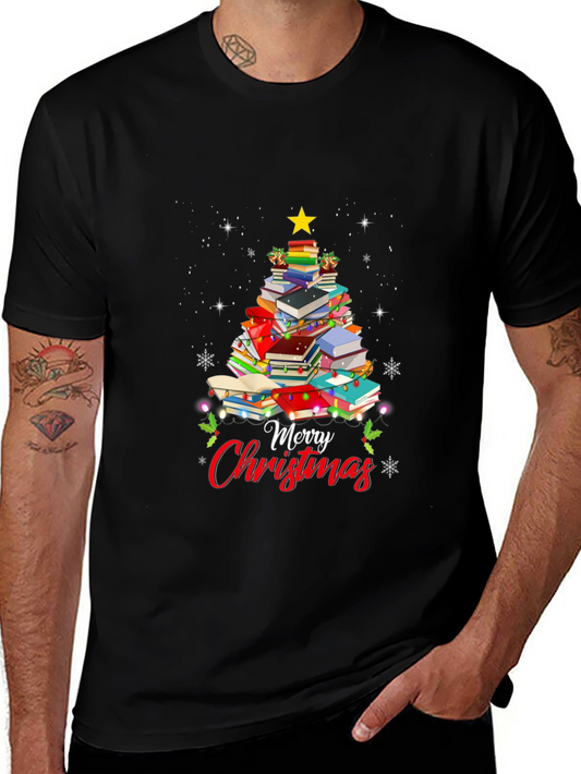 Book Christmas Tree T-Shirt