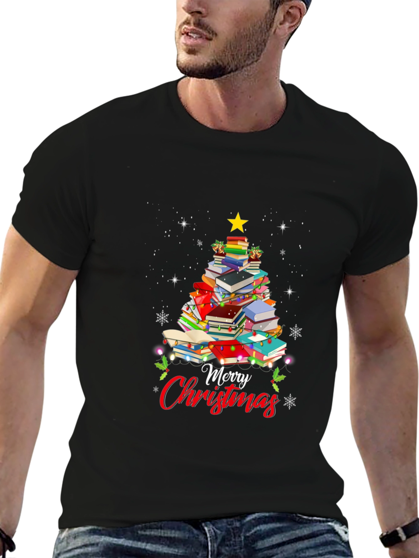 Book Christmas Tree T-Shirt