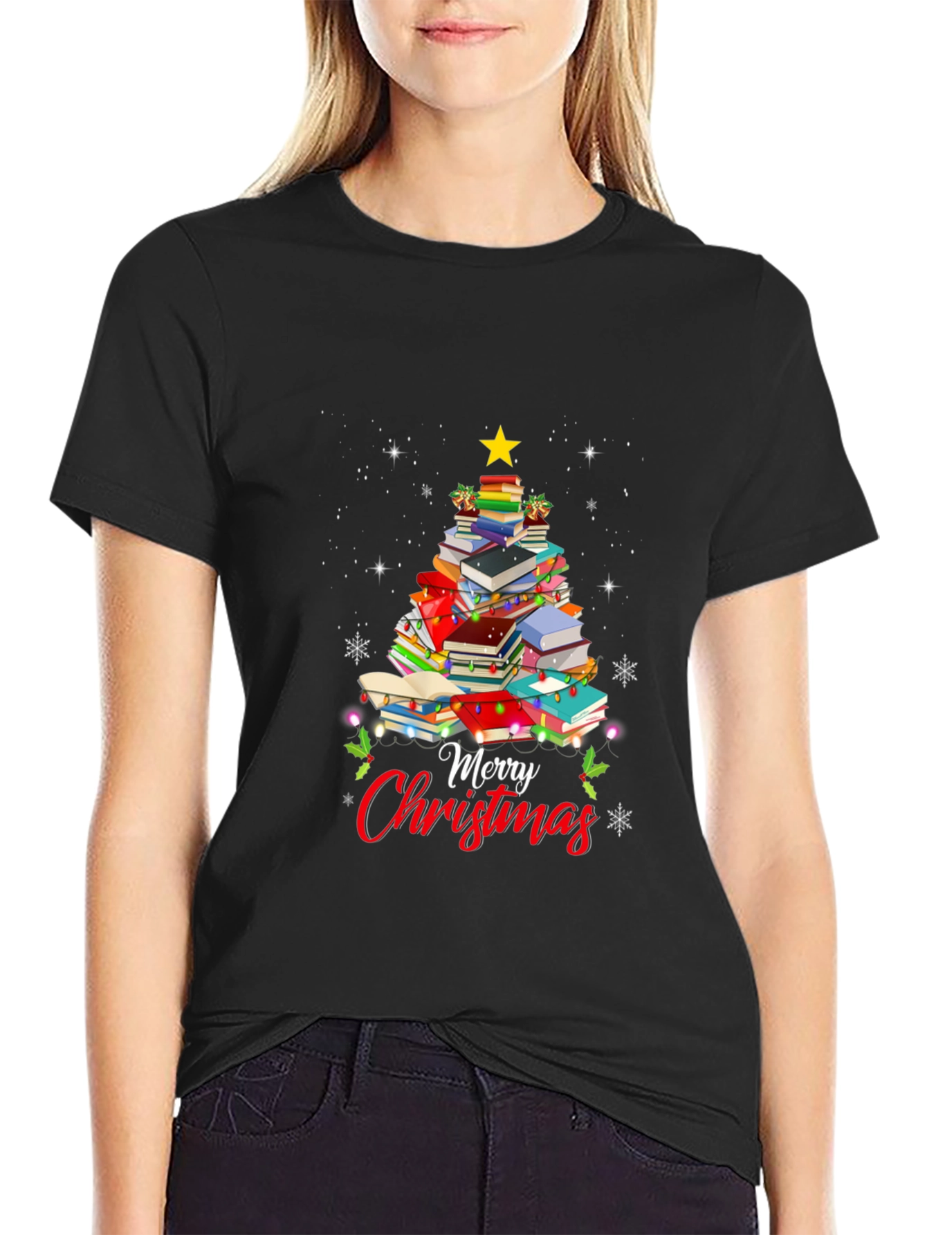 Book Christmas Tree T-Shirt