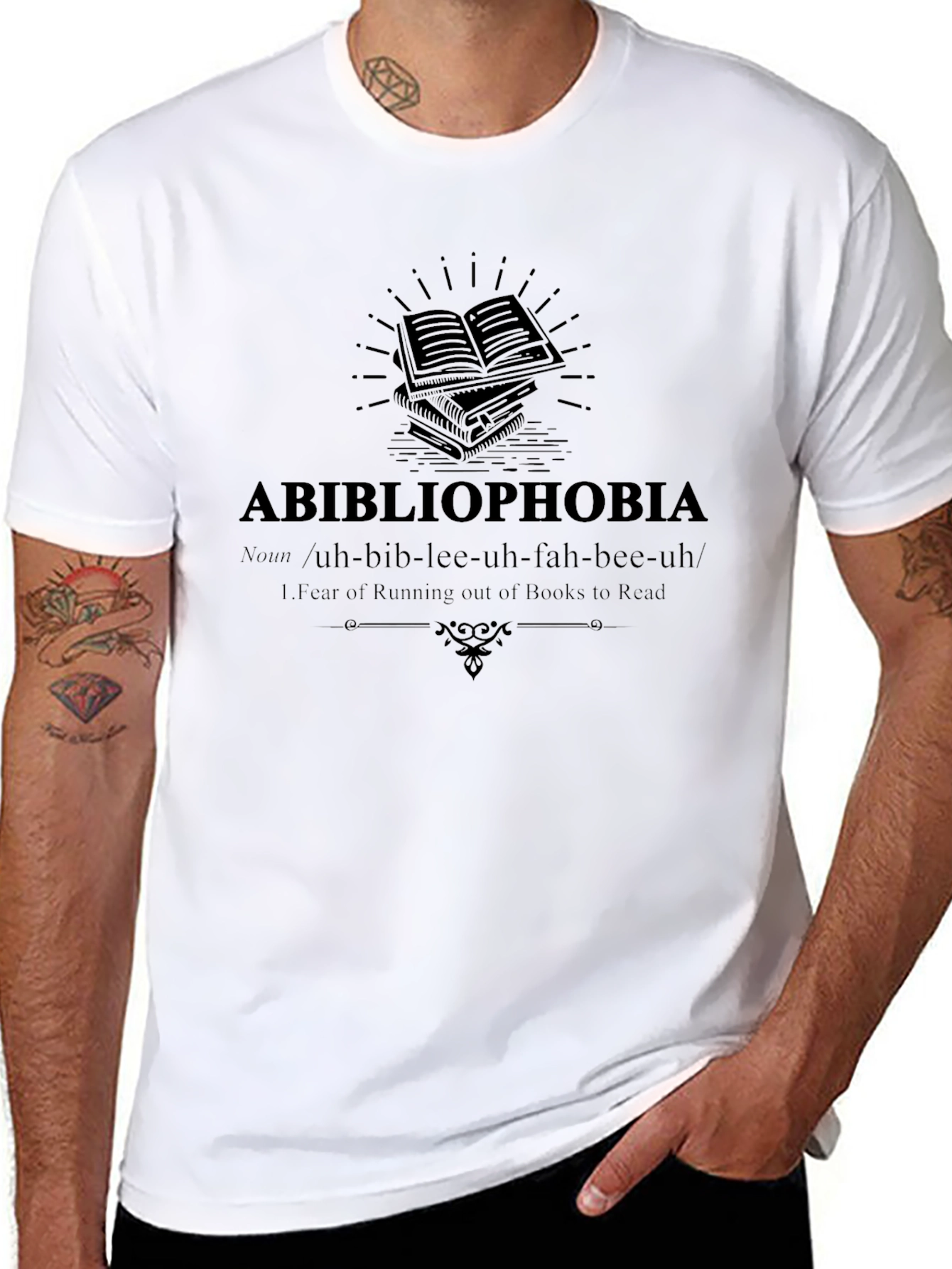 Abibliophobia T-Shirt: Fear of Running Out of Books