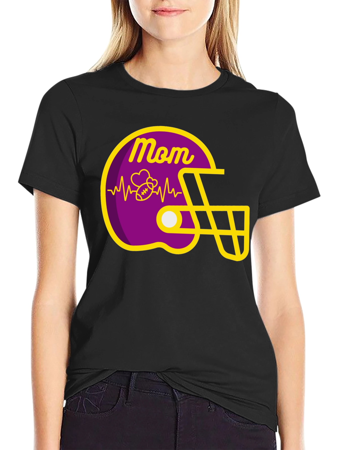 Football Mom Graphic T-Shirt
