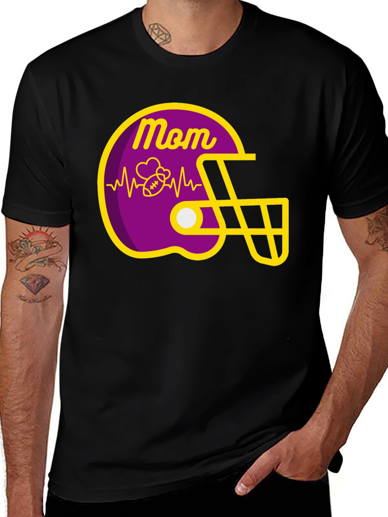 Football Mom Graphic T-Shirt