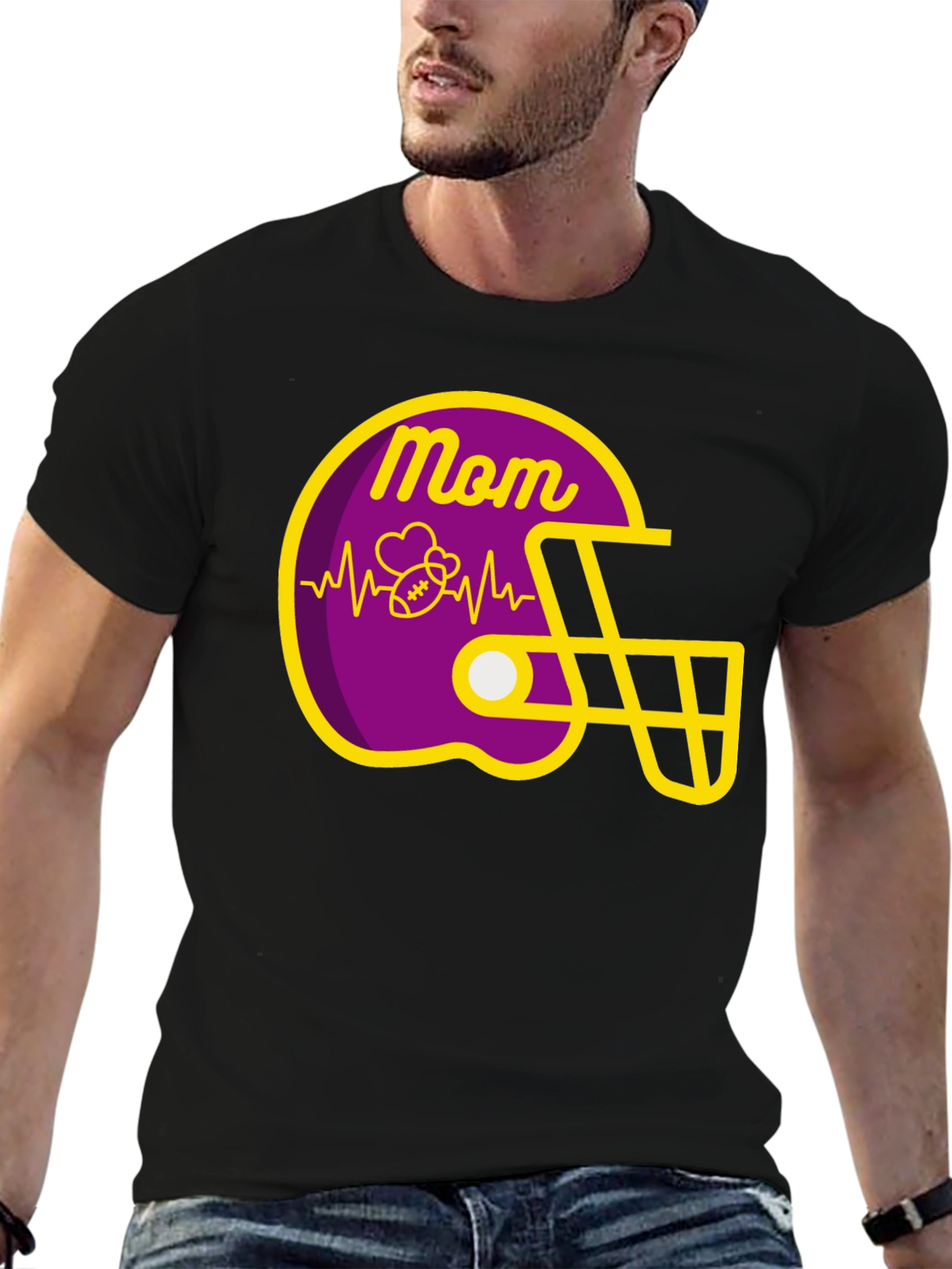 Football Mom Graphic T-Shirt