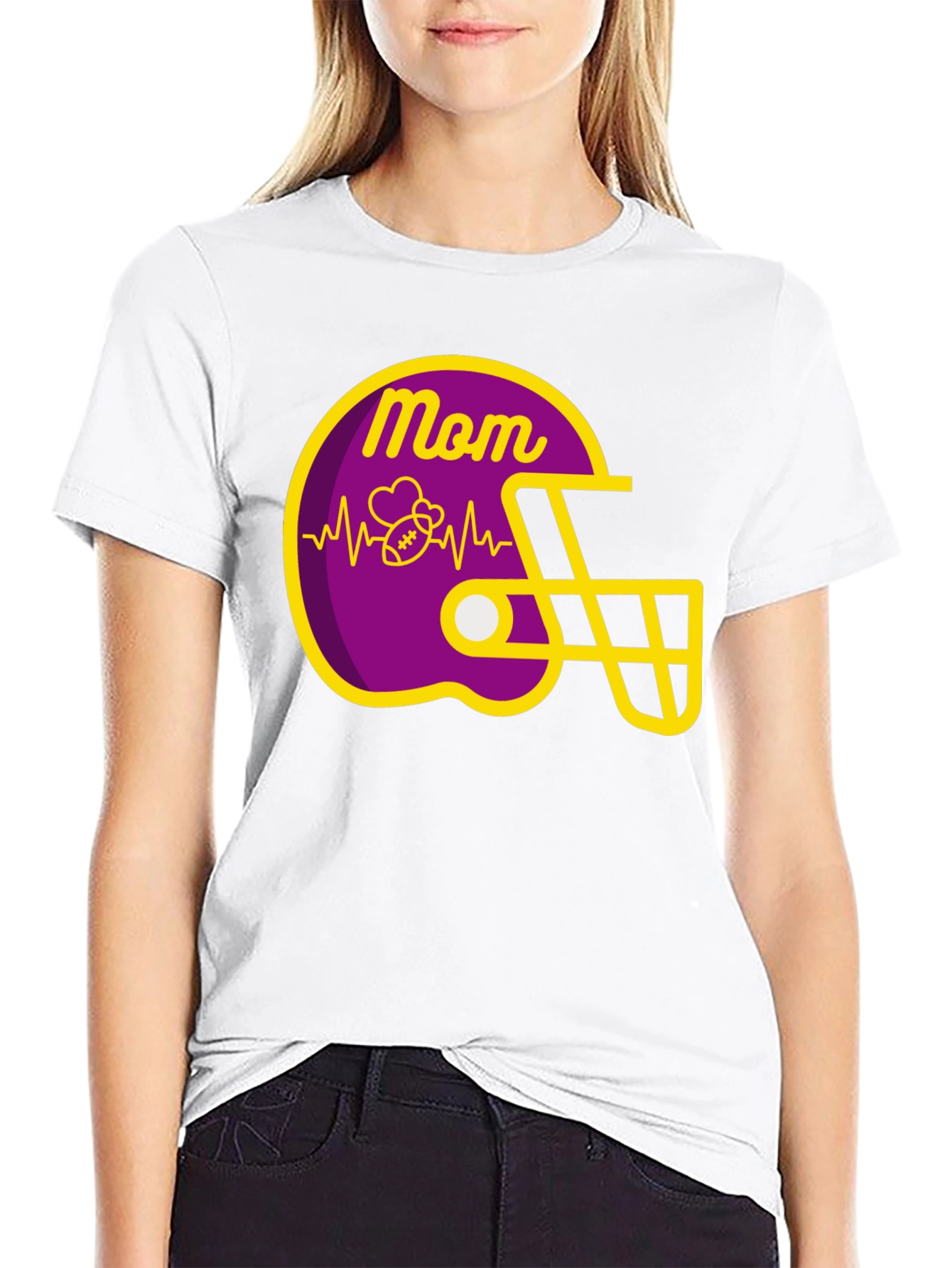Football Mom Graphic T-Shirt
