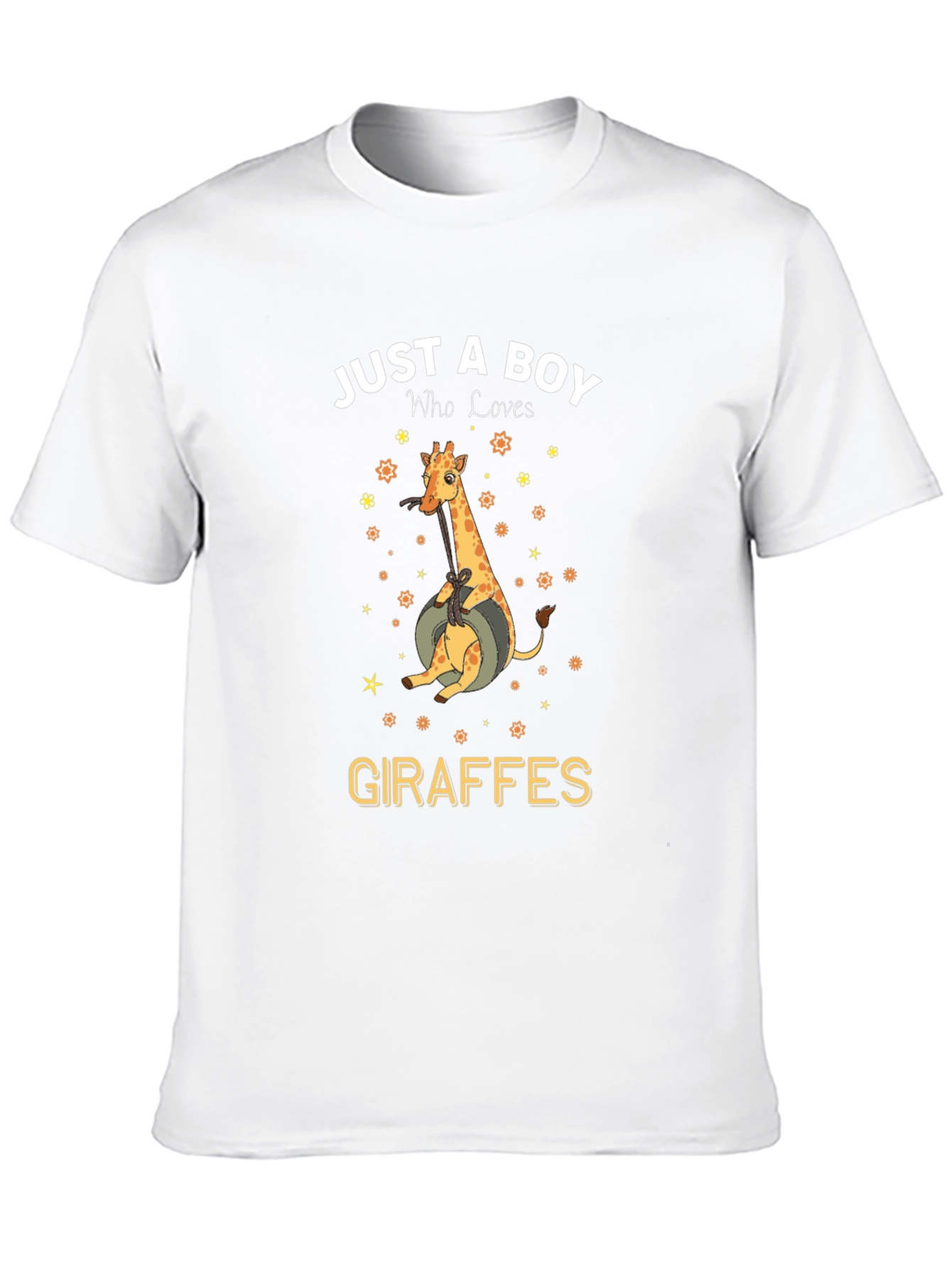Boy Who Loves Giraffes Graphic Tee - Black