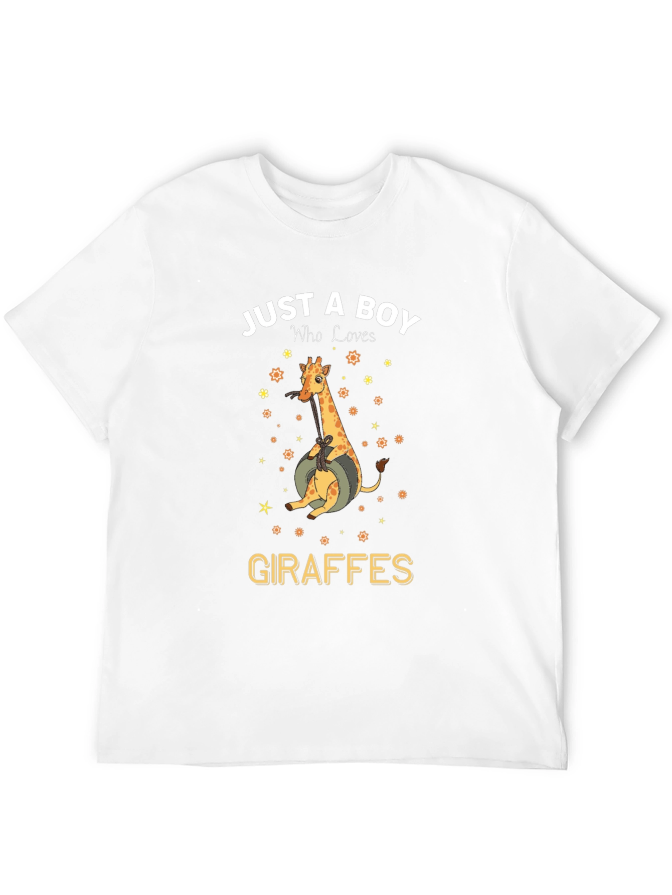 Boy Who Loves Giraffes Graphic Tee - Black