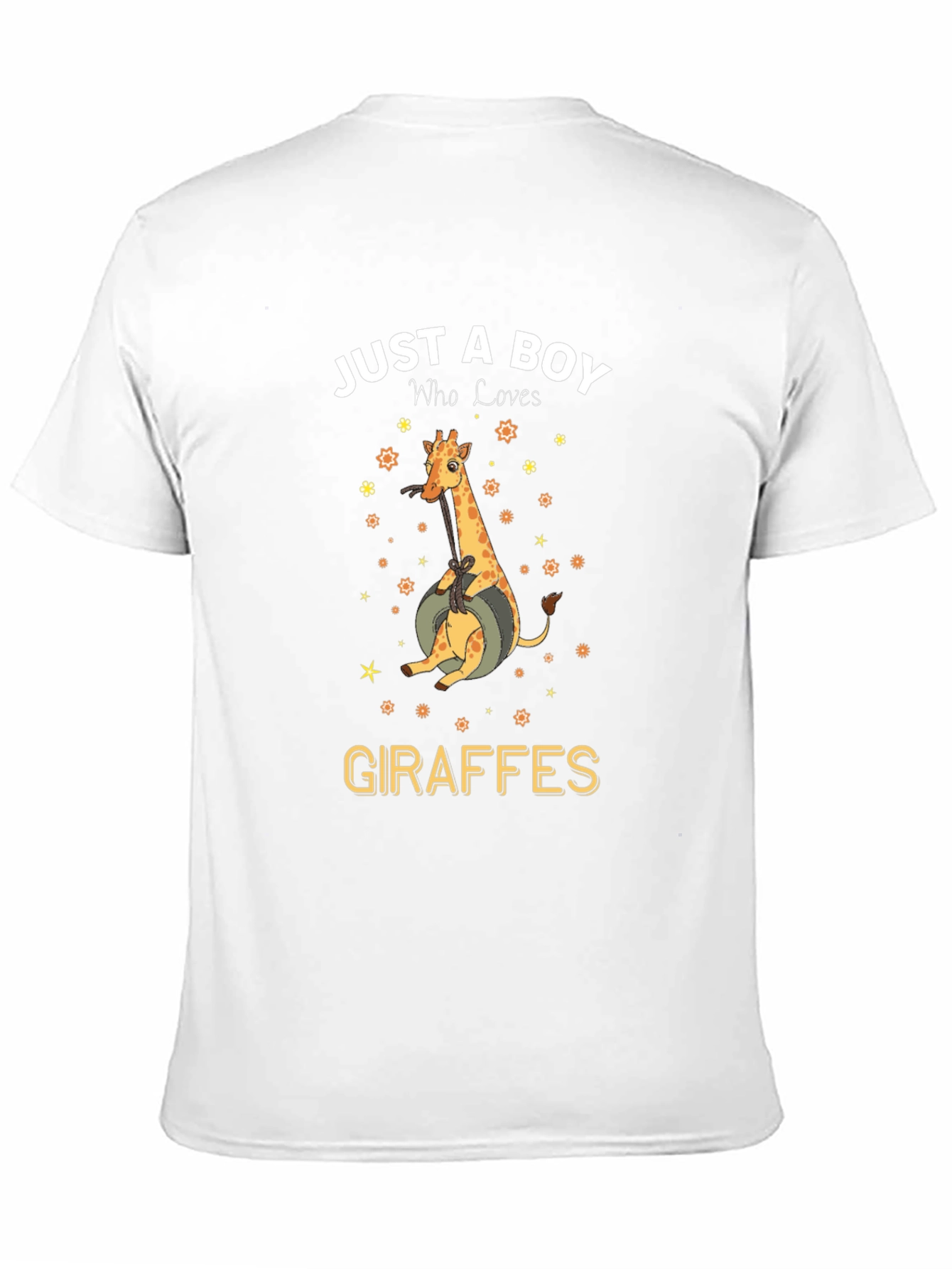 Boy Who Loves Giraffes Graphic Tee - Black