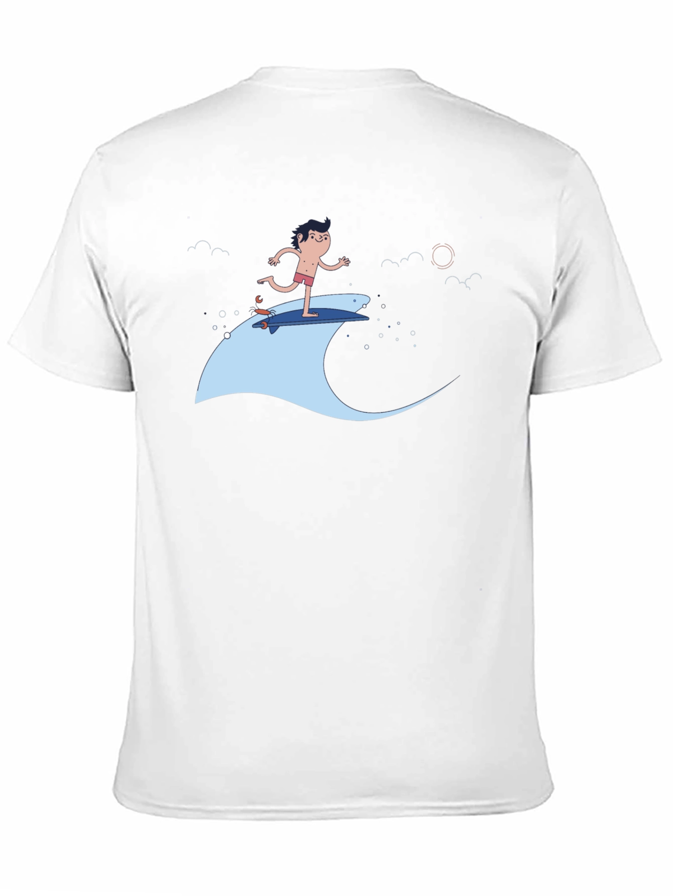 Surfer Dude Black T-Shirt - Cool Graphic Tee