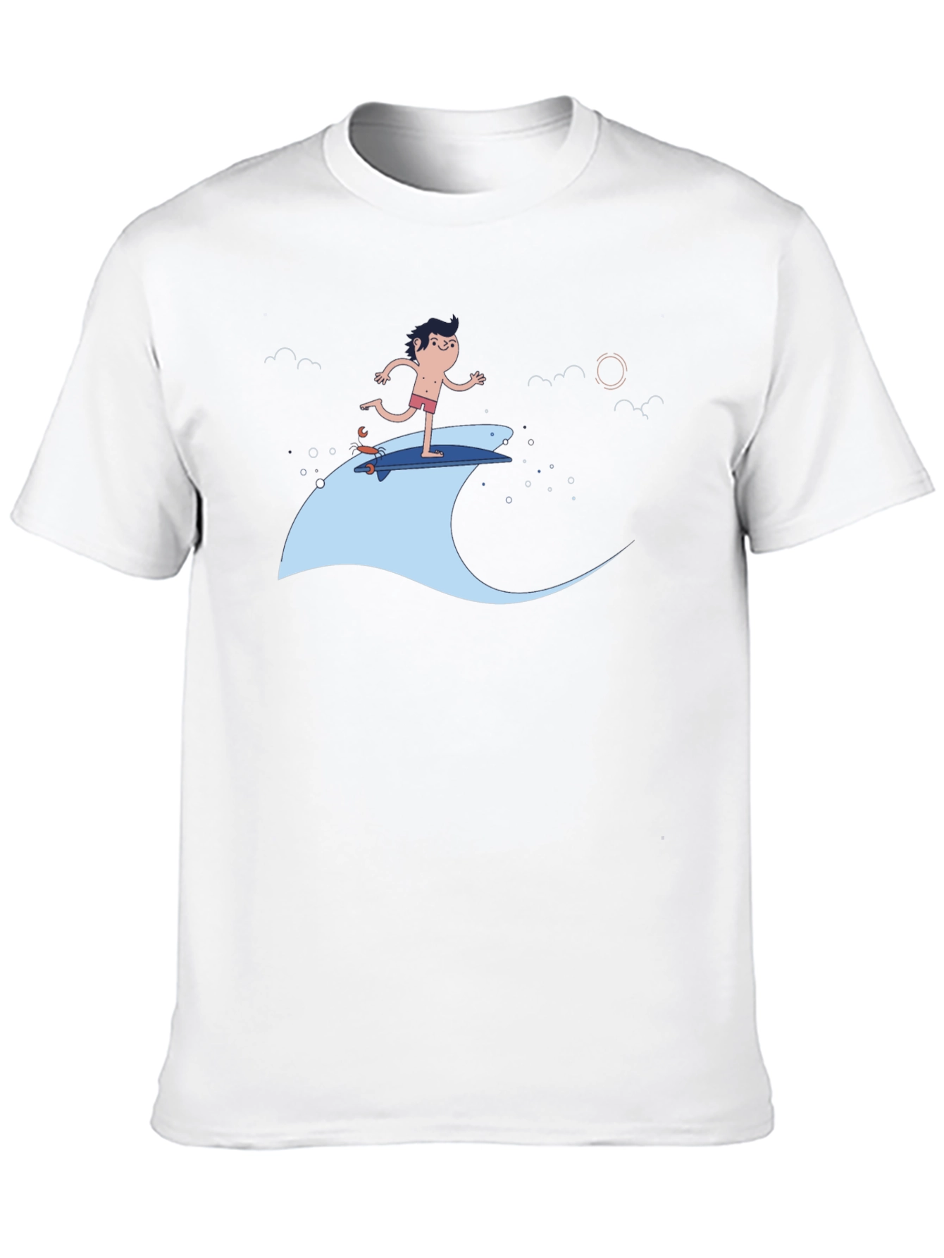 Surfer Dude Black T-Shirt - Cool Graphic Tee