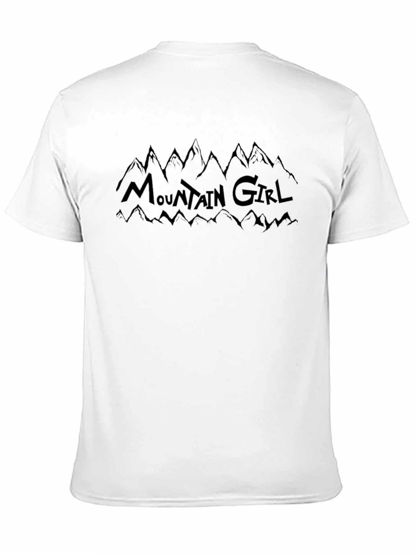 Mountain Girl Graphic Tee - Black Casual T-Shirt