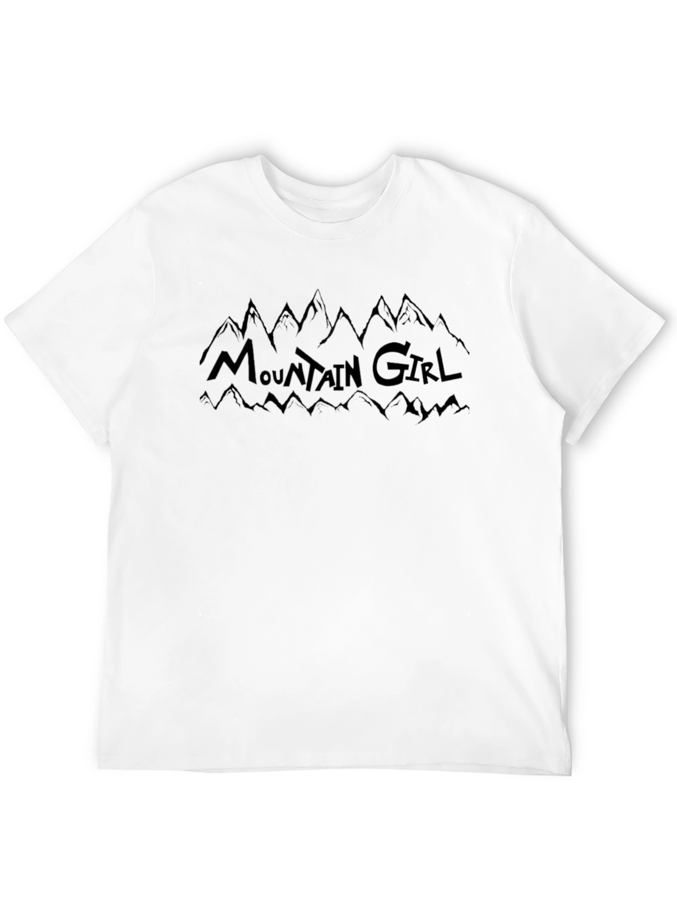 Mountain Girl Graphic Tee - Black Casual T-Shirt