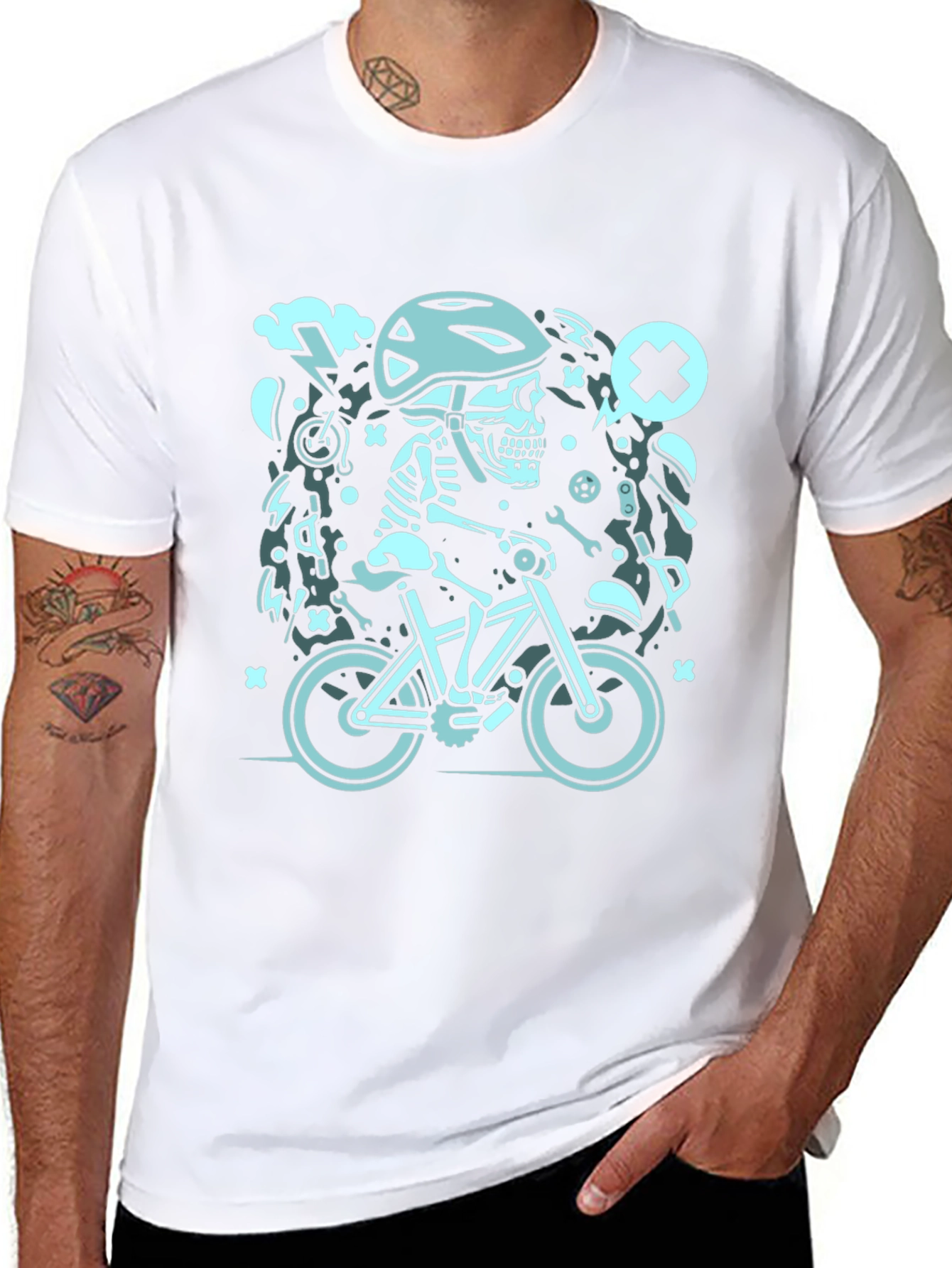 Skeleton Biker Graphic Tee