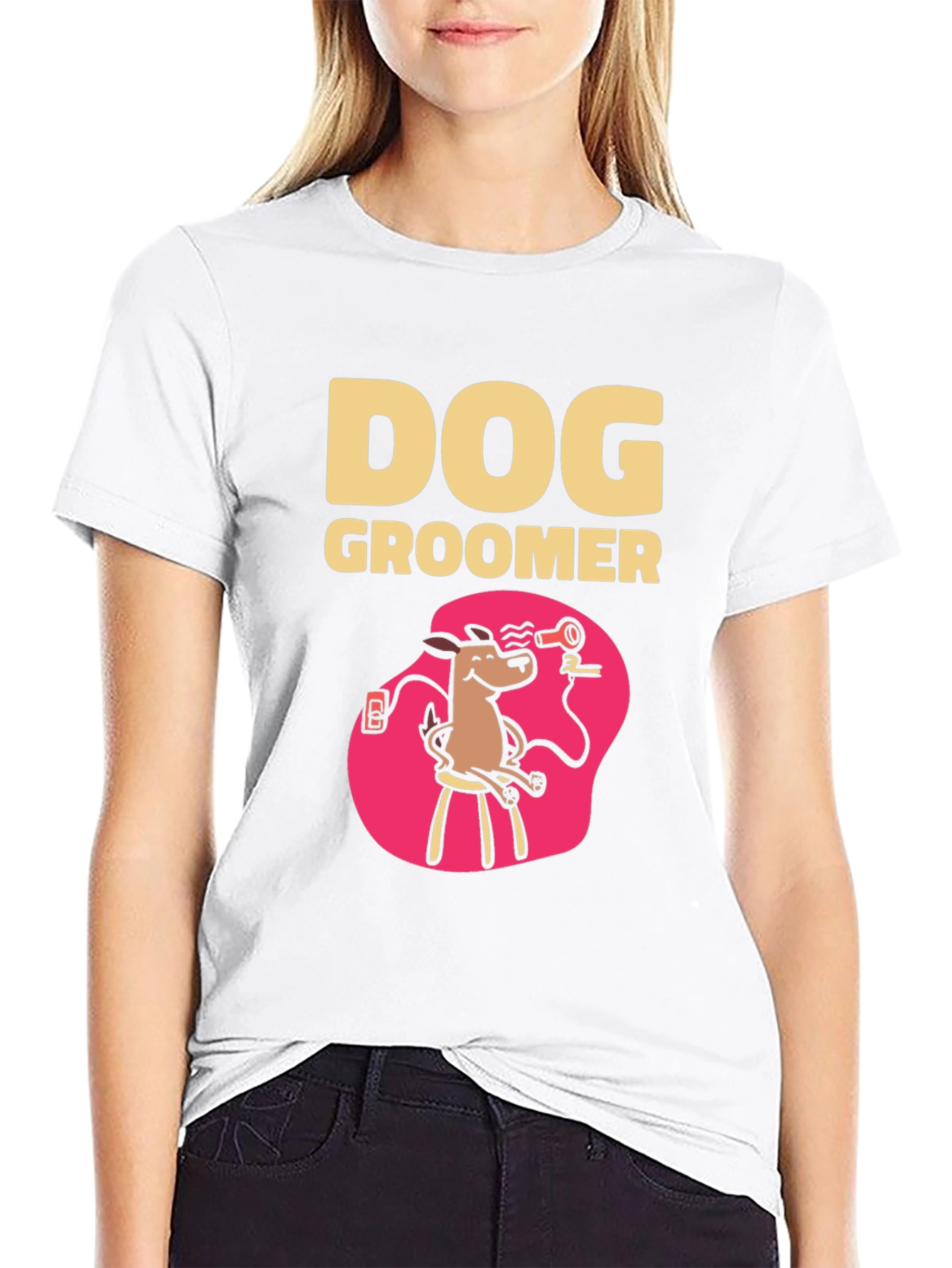Dog Groomer T-Shirt - Cartoon Style