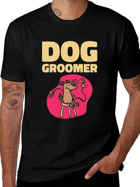 Dog Groomer T-Shirt - Cartoon Style