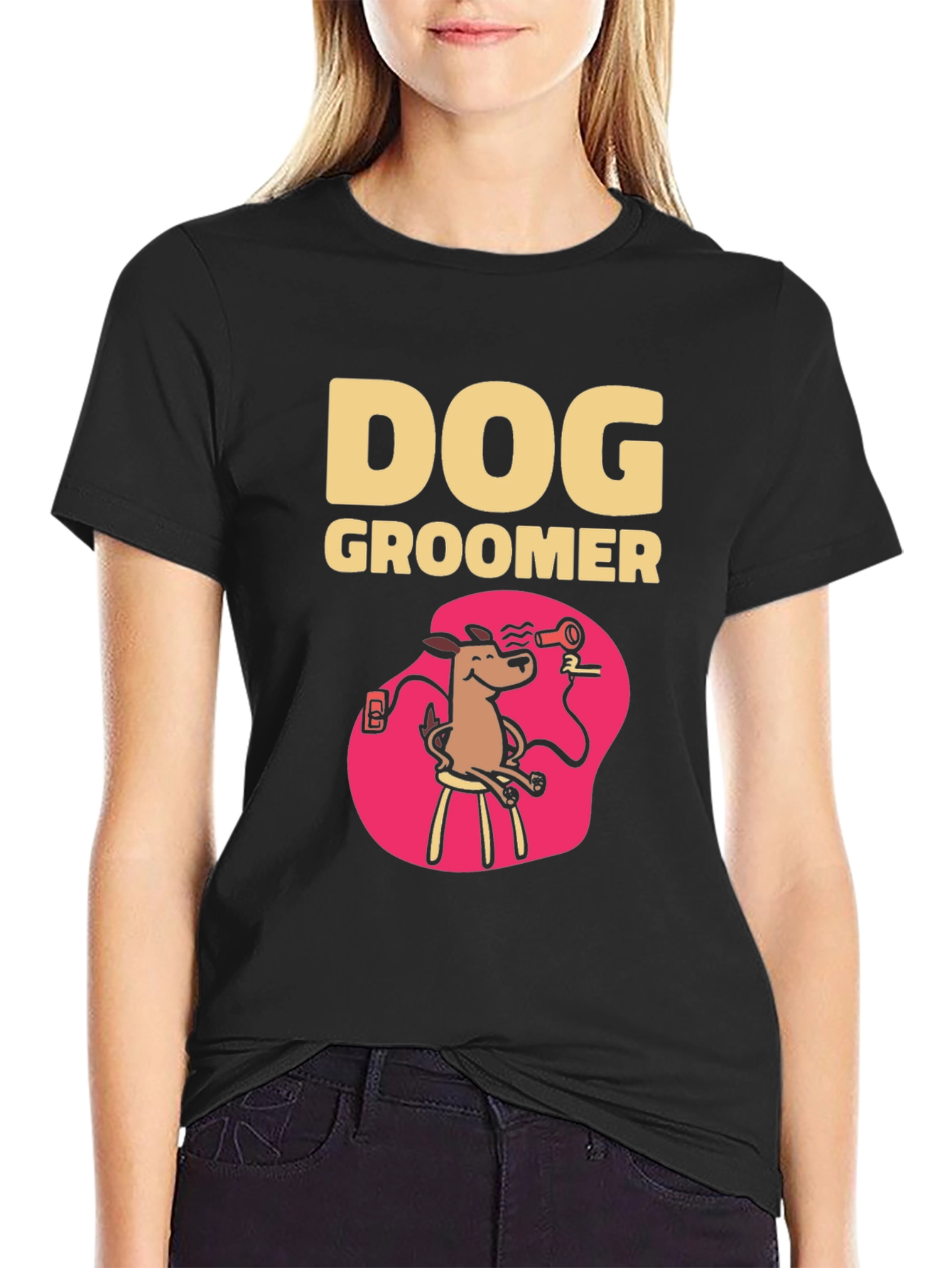 Dog Groomer T-Shirt - Cartoon Style