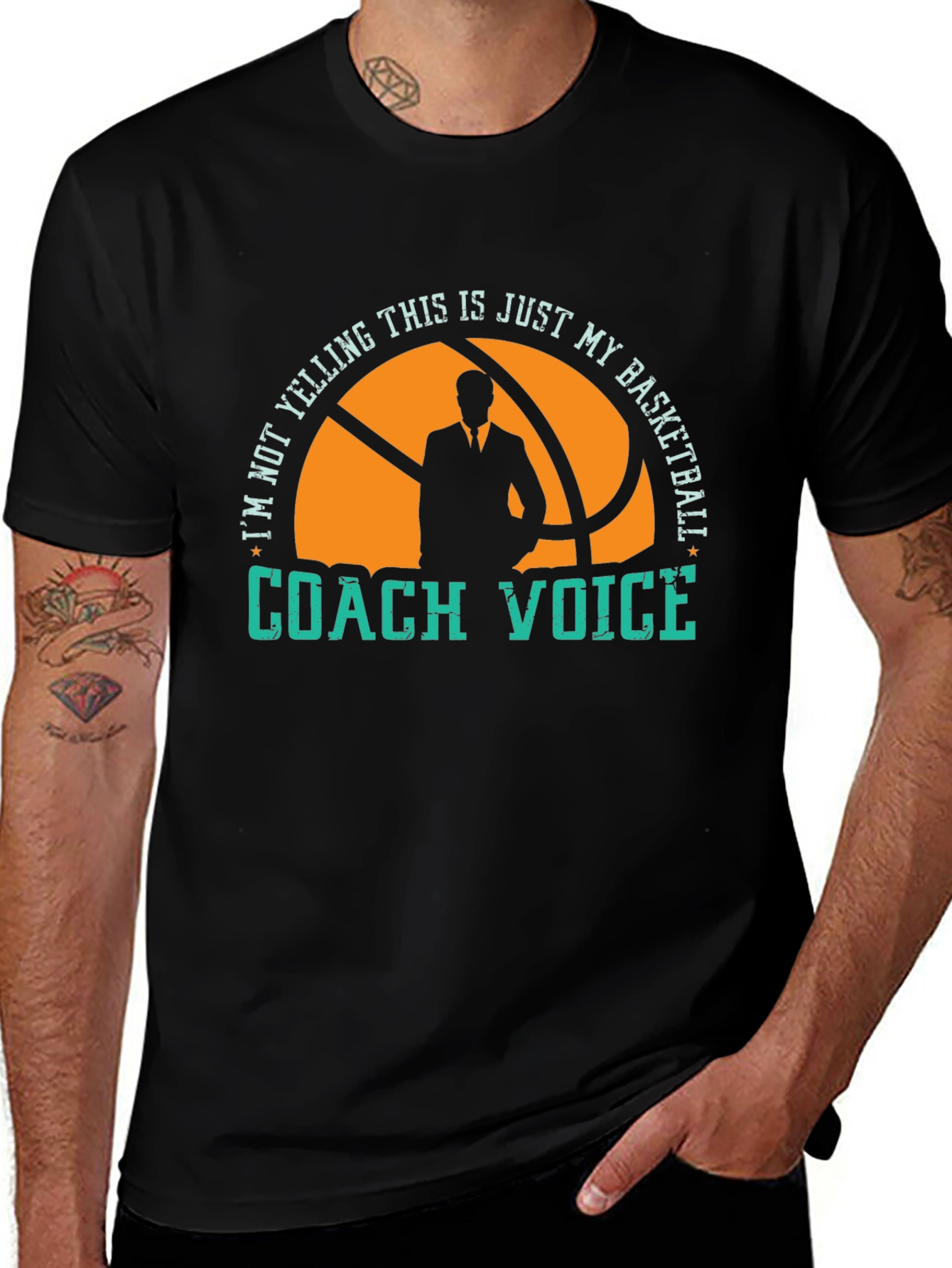 Basketball Coach Voice Graphic Tee