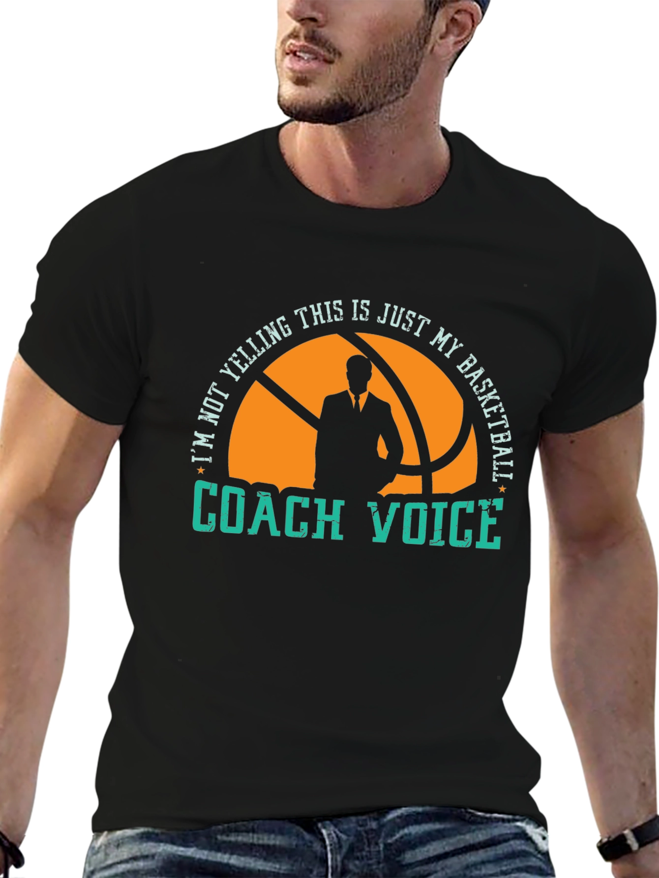Basketball Coach Voice Graphic Tee
