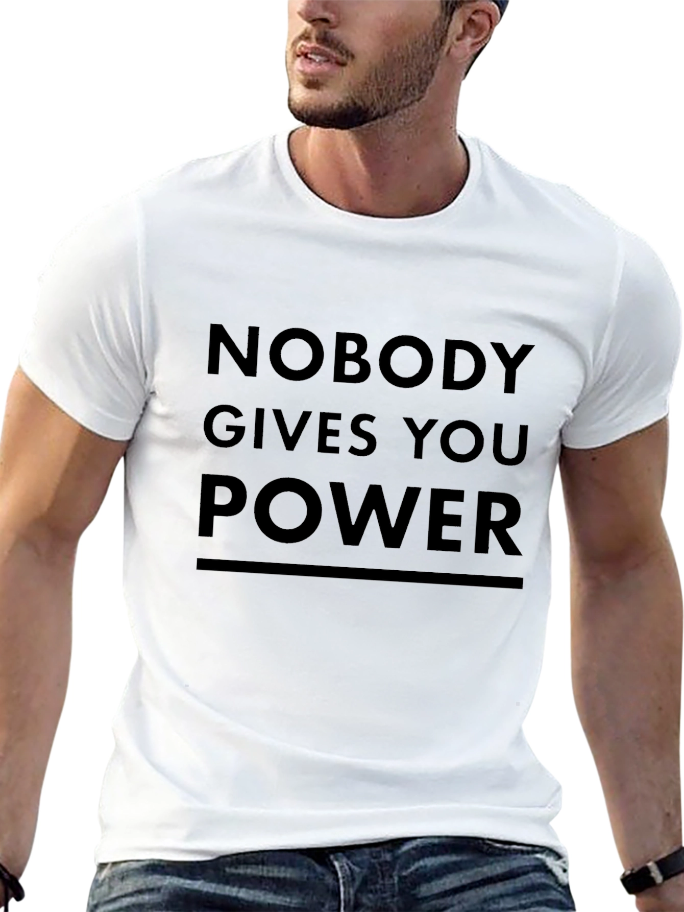 Nobody Gives You Power Black T-Shirt