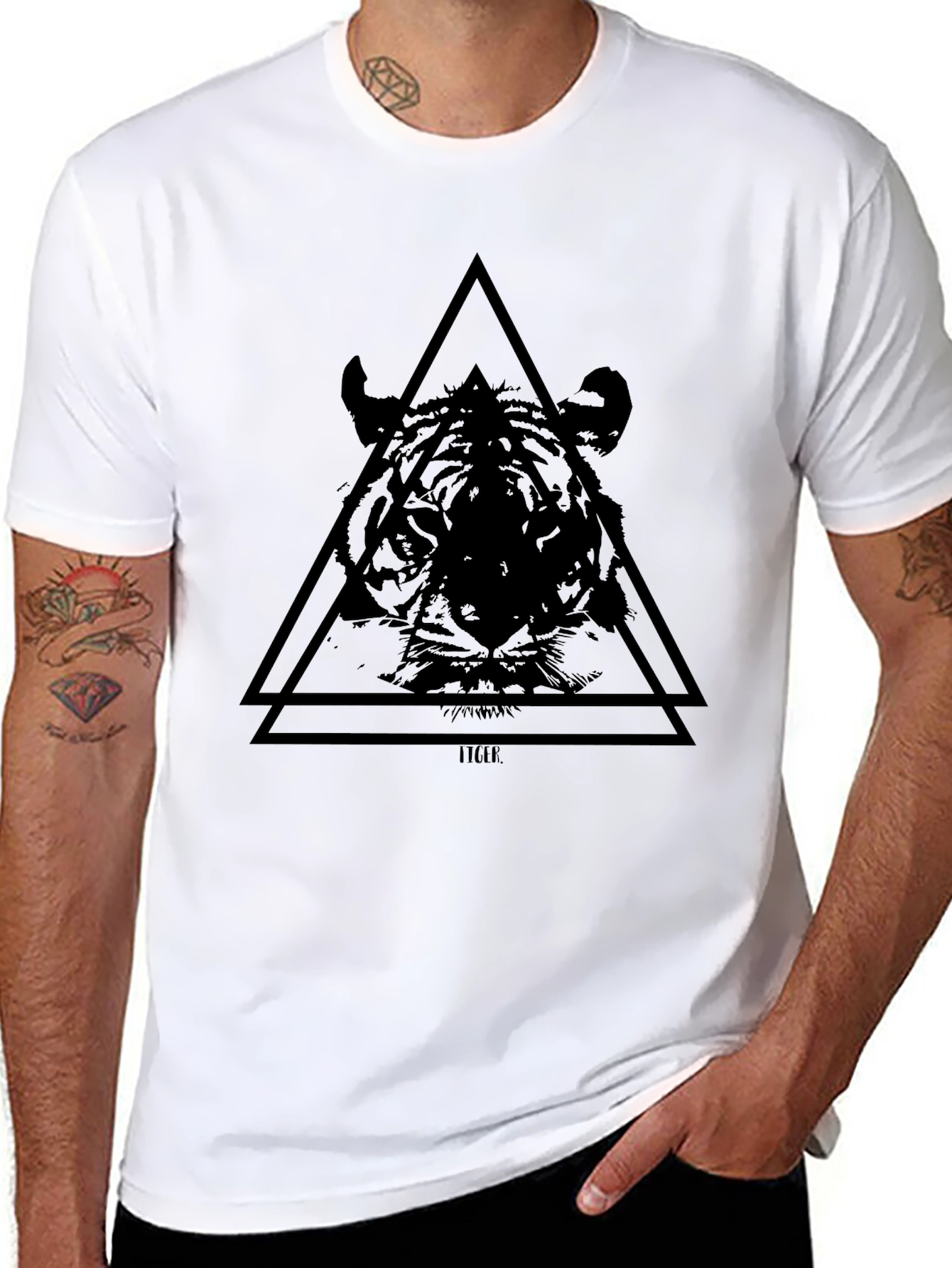 Black Tiger Graphic T-Shirt