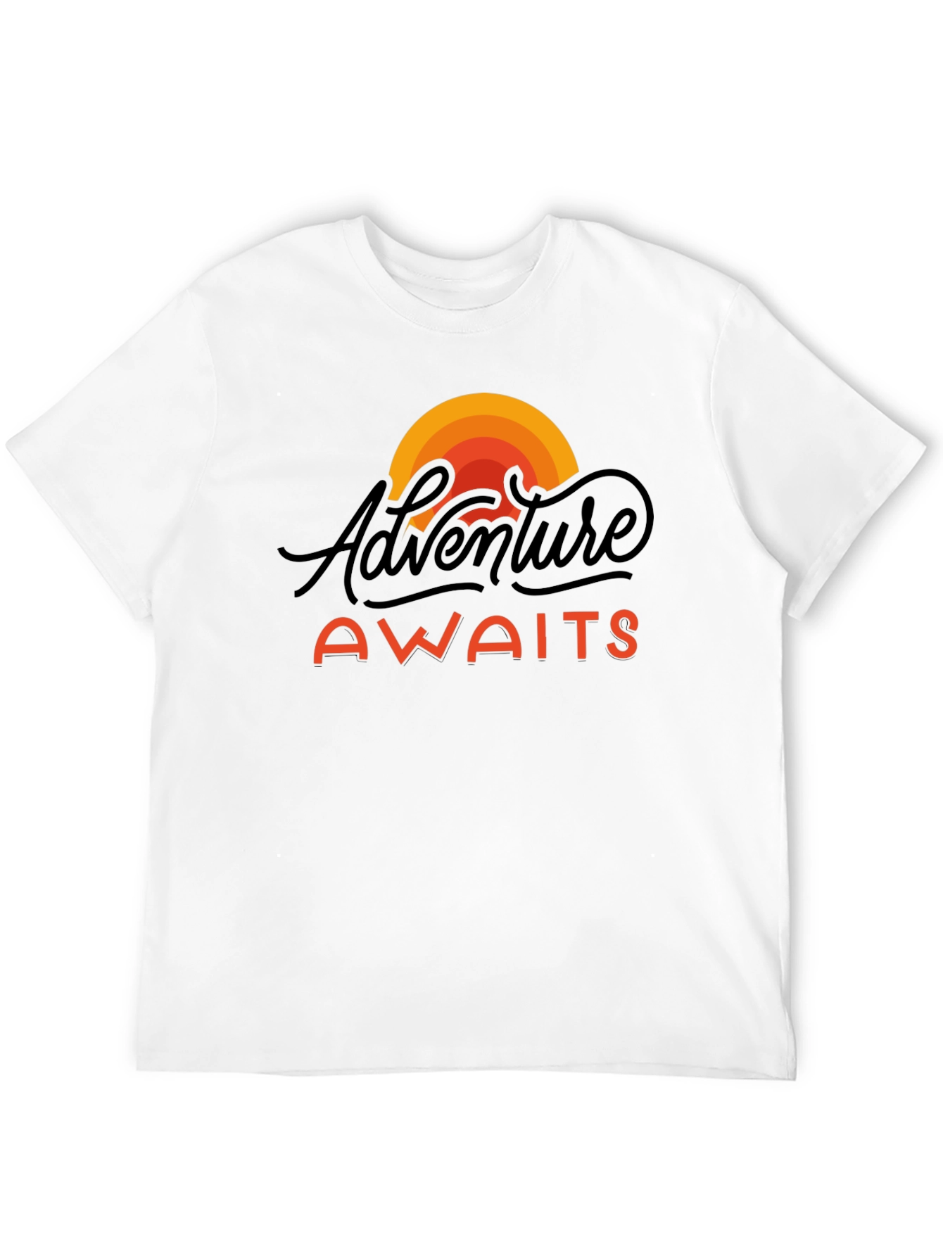Adventure Awaits Graphic Tee - Black Unisex T-Shirt