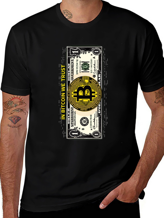 Bitcoin Dollar Bill Graphic Tee - Black