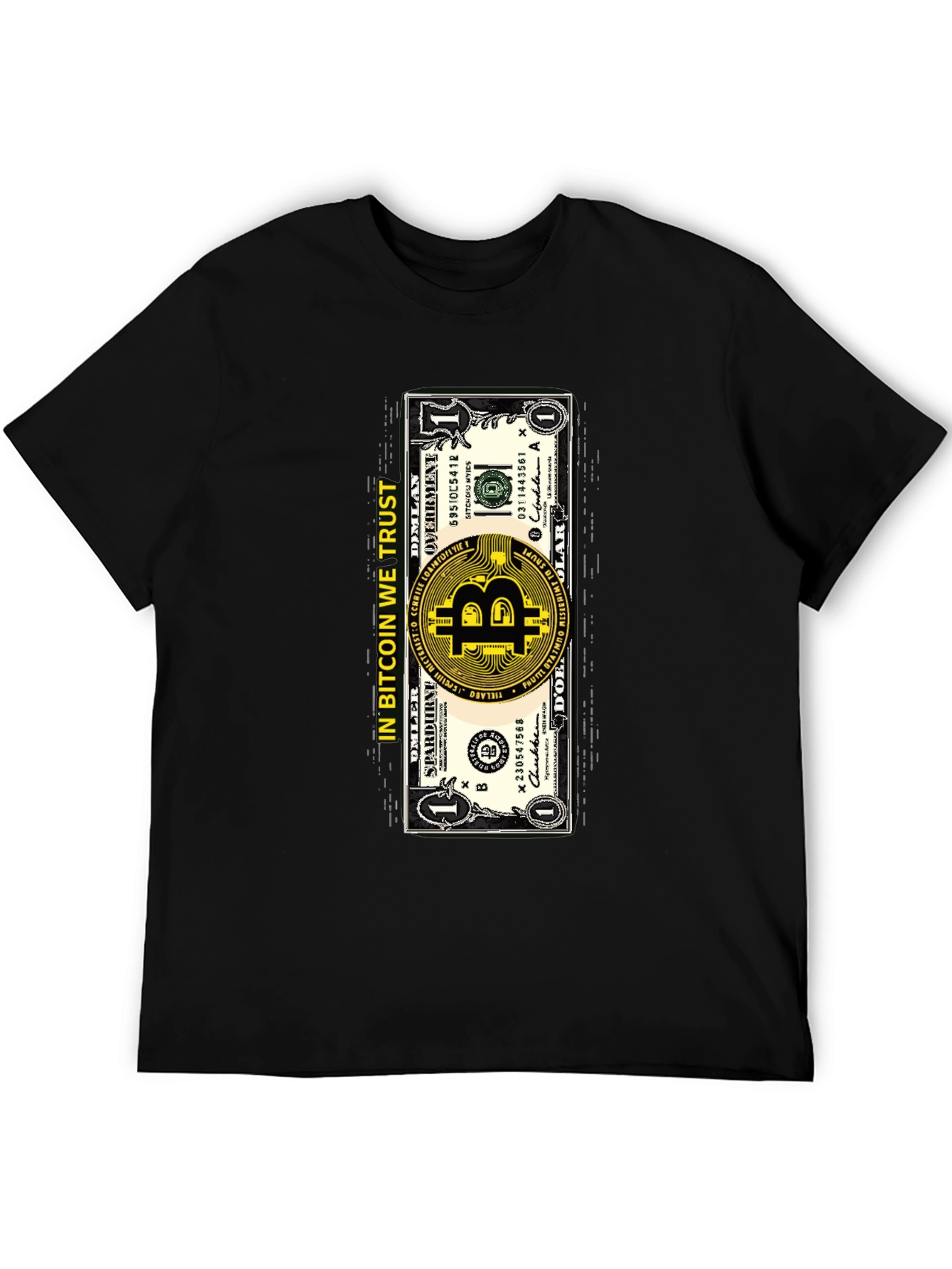 Bitcoin Dollar Bill Graphic Tee - Black