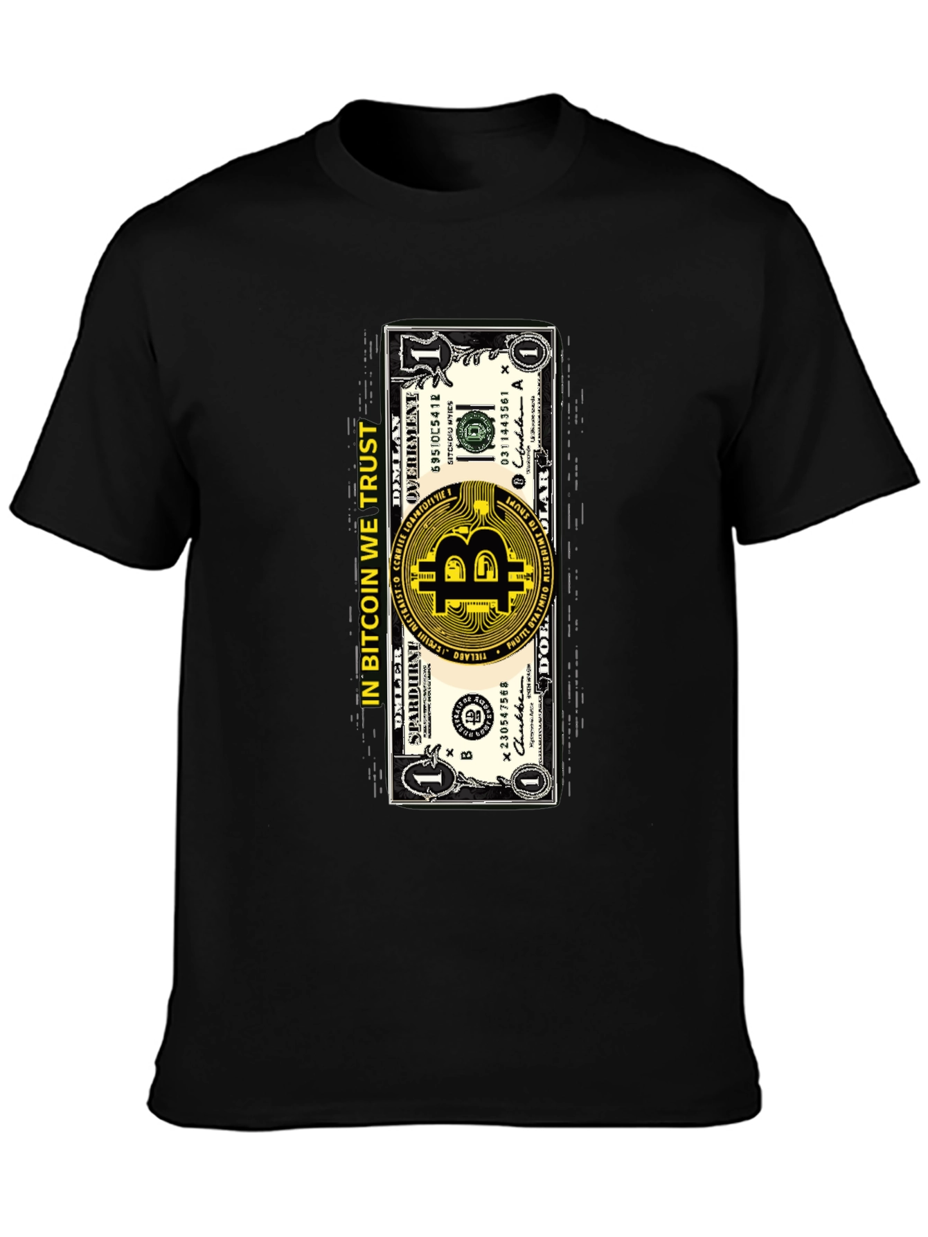 Bitcoin Dollar Bill Graphic Tee - Black