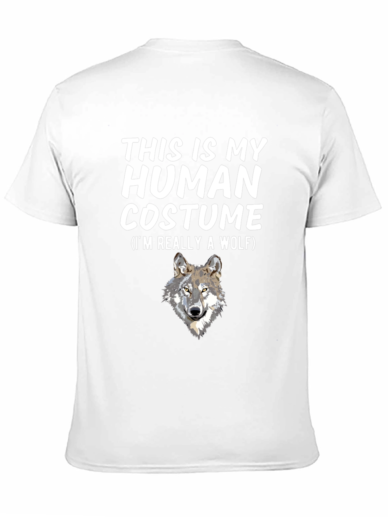 Human Costume Wolf T-Shirt Funny Animal Tee