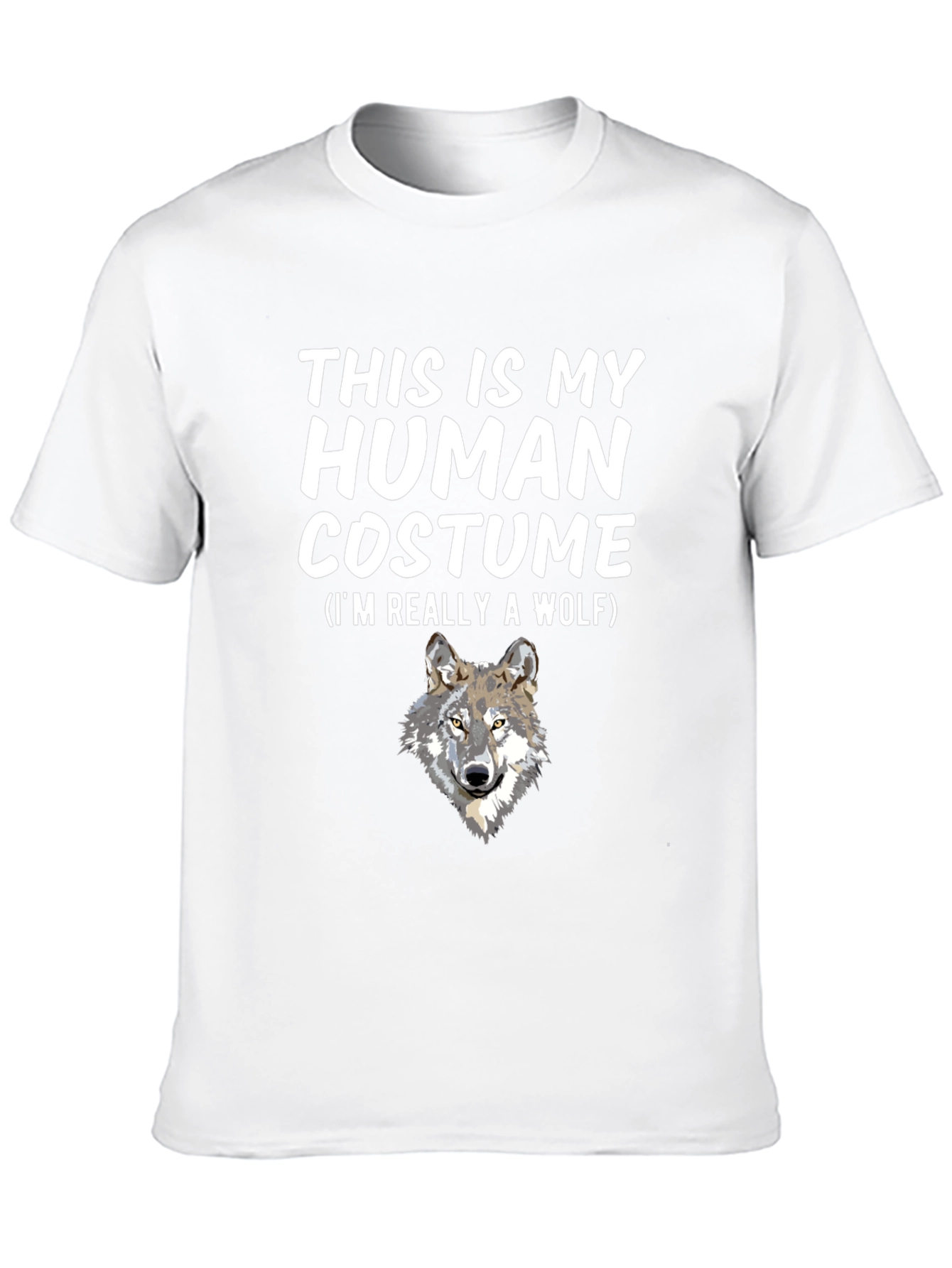 Human Costume Wolf T-Shirt Funny Animal Tee