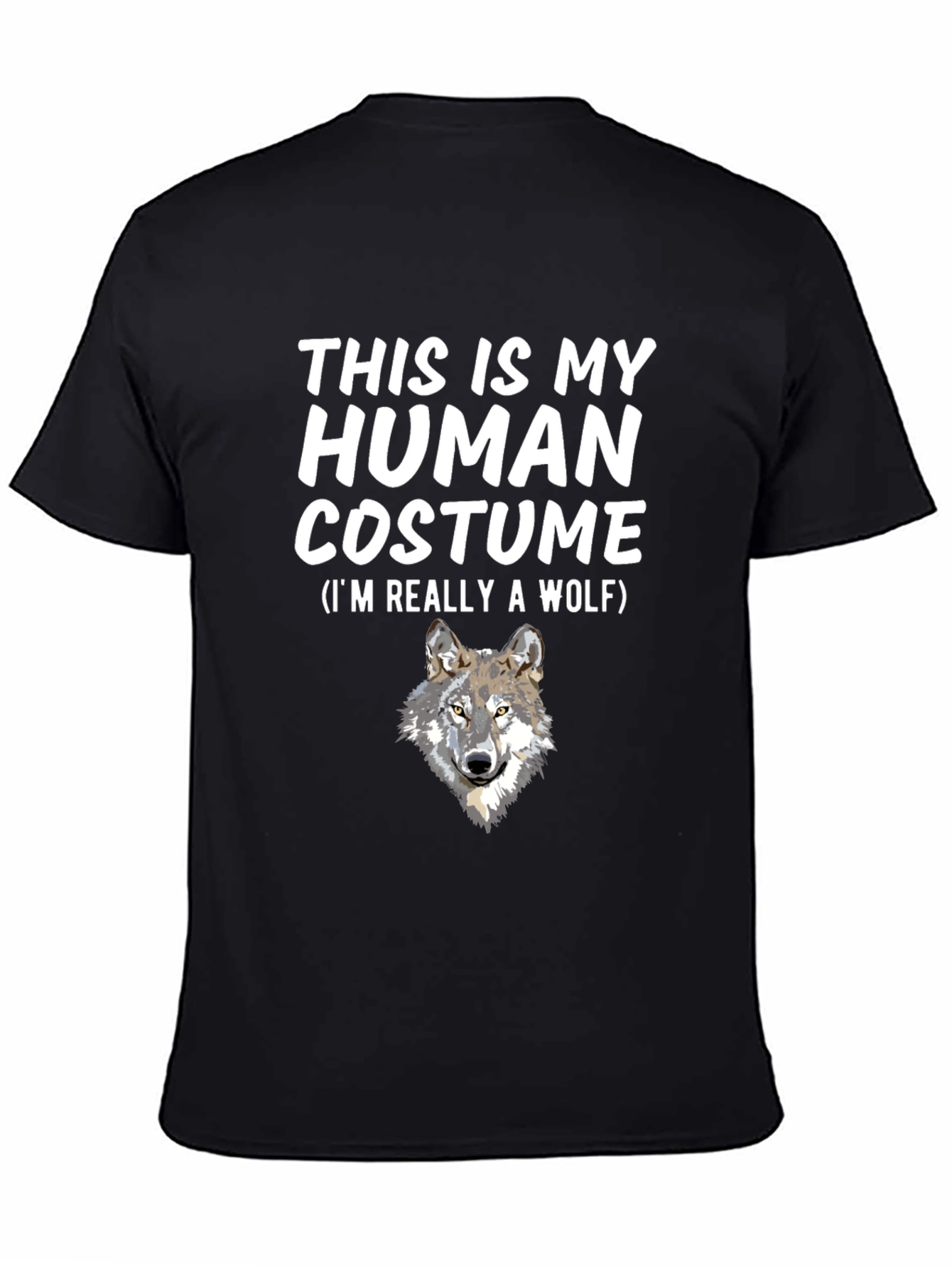 Human Costume Wolf T-Shirt Funny Animal Tee