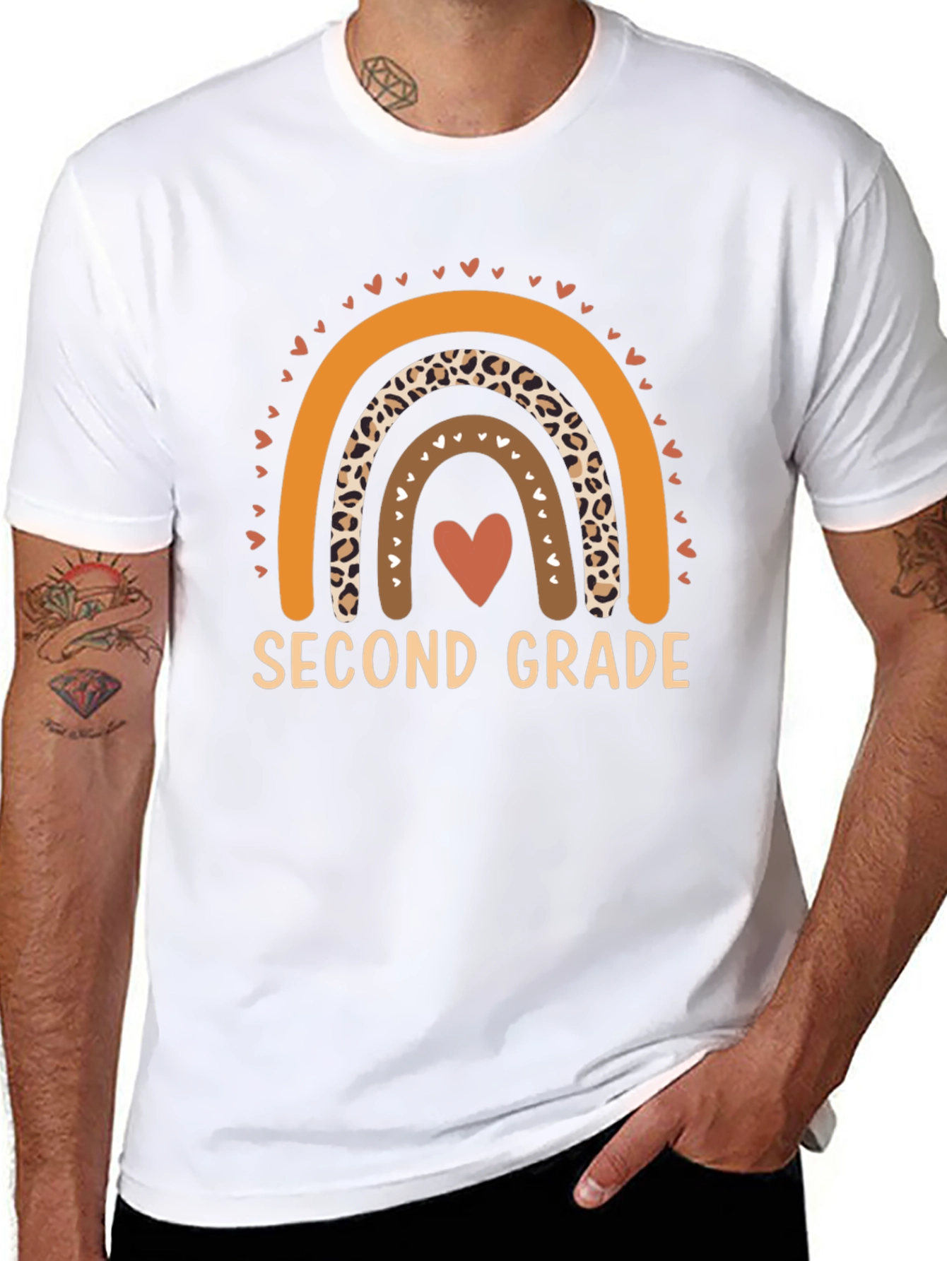 Second Grade Teacher Rainbow T-Shirt