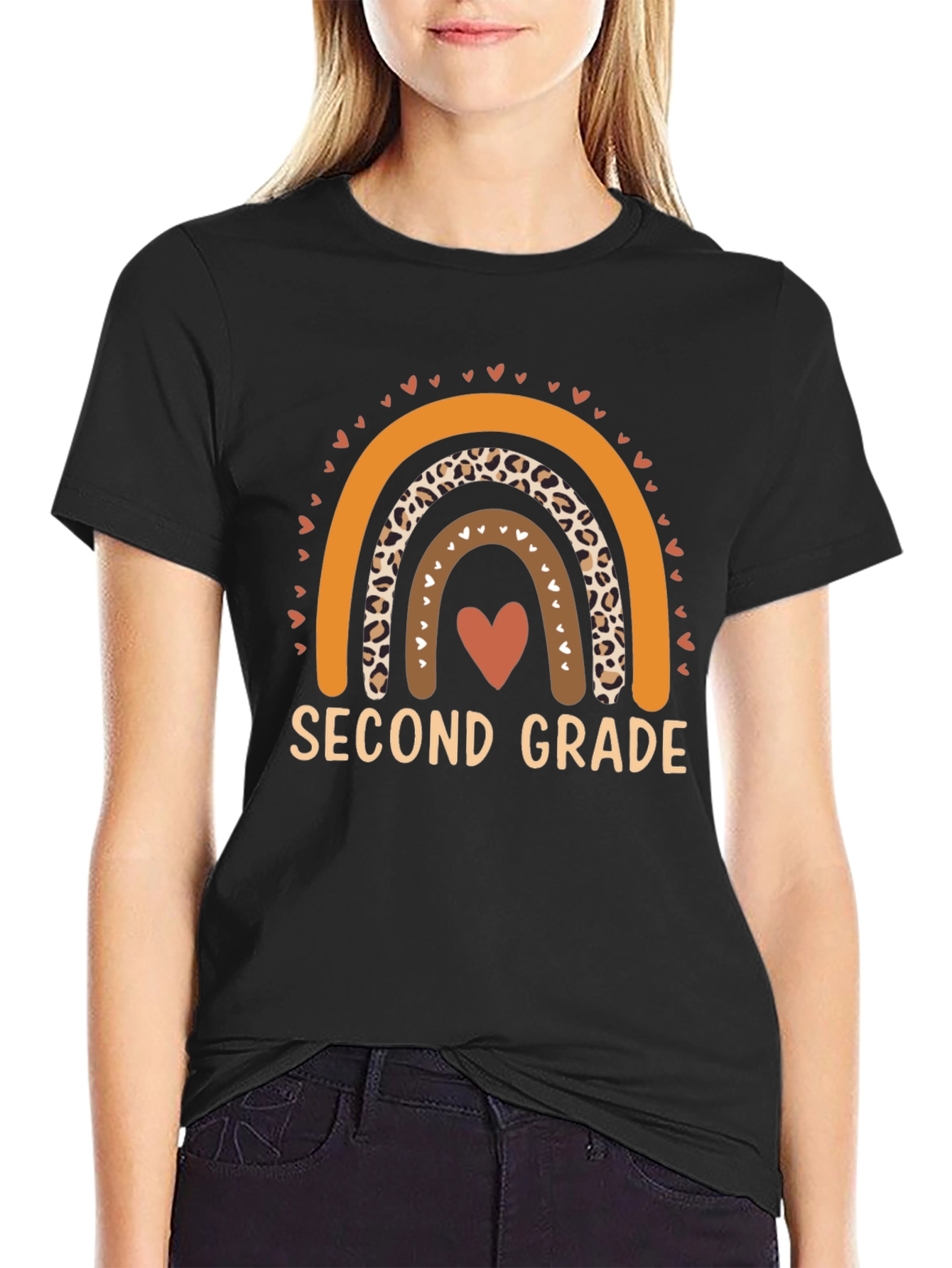Second Grade Teacher Rainbow T-Shirt