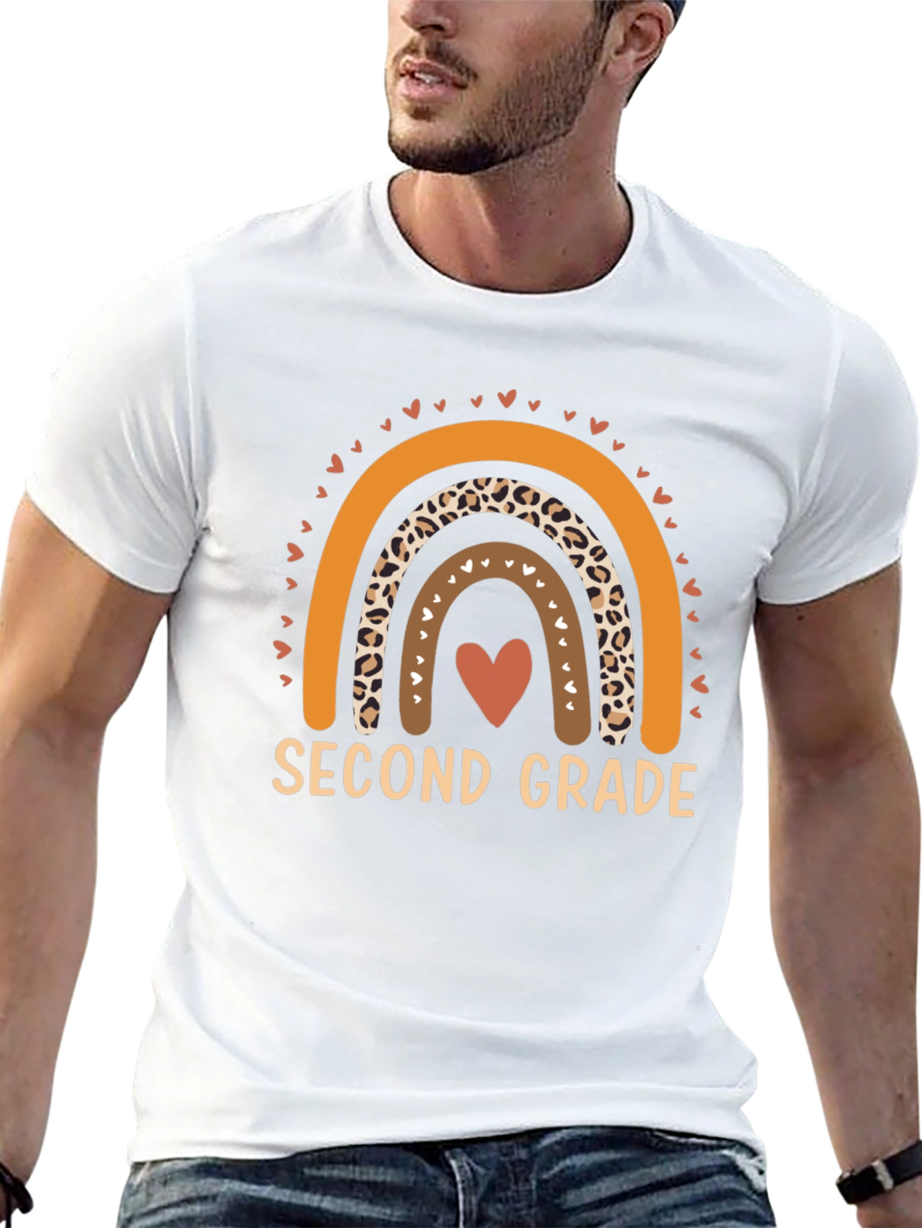 Second Grade Teacher Rainbow T-Shirt