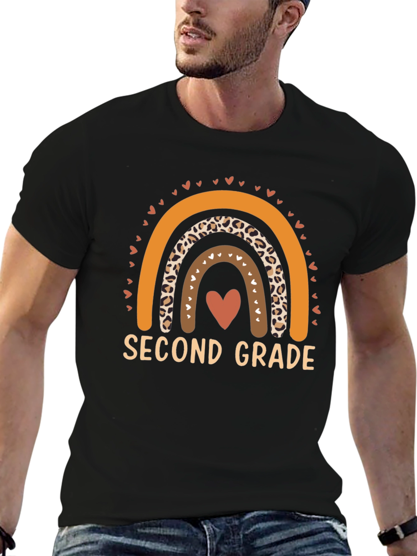 Second Grade Teacher Rainbow T-Shirt