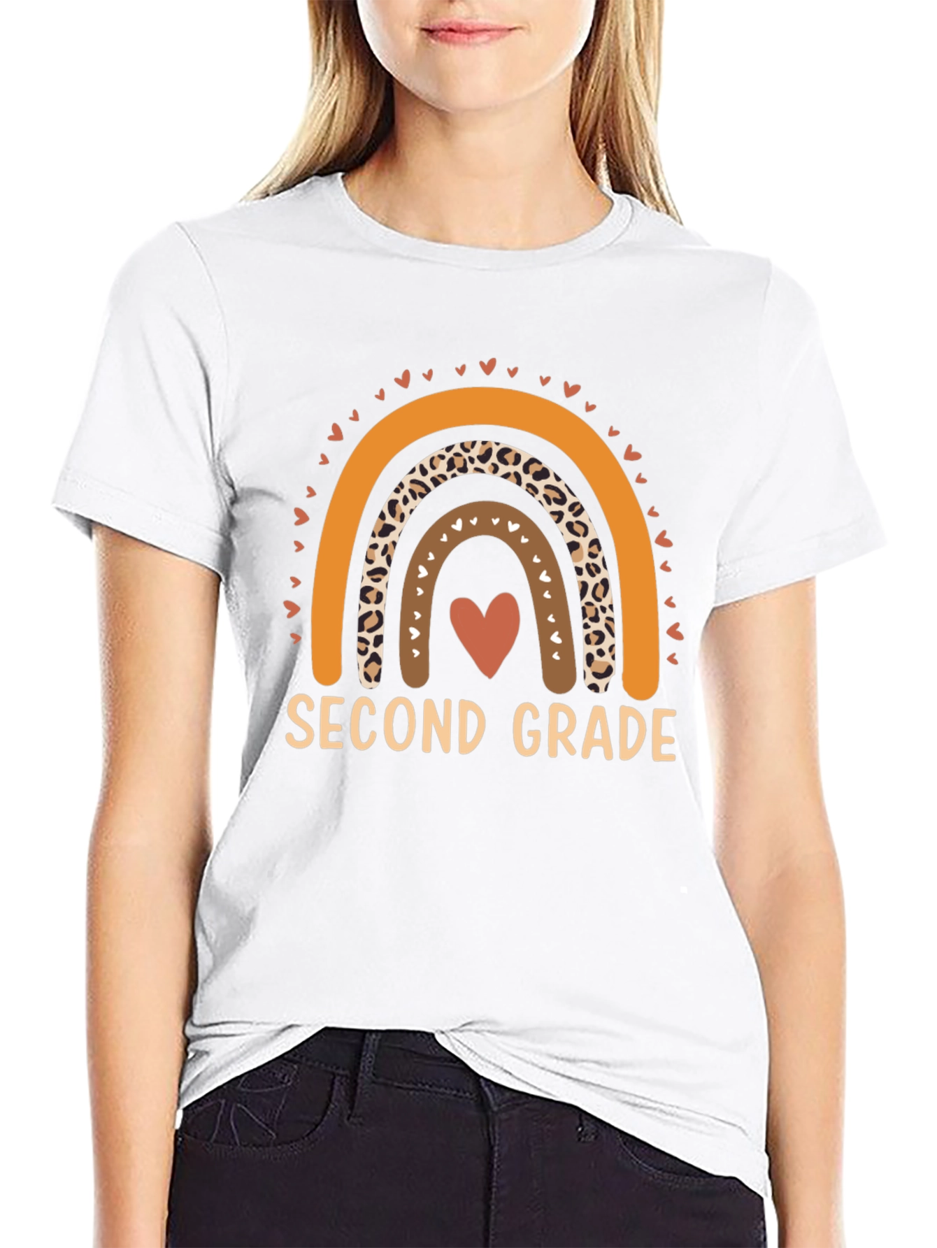 Second Grade Teacher Rainbow T-Shirt