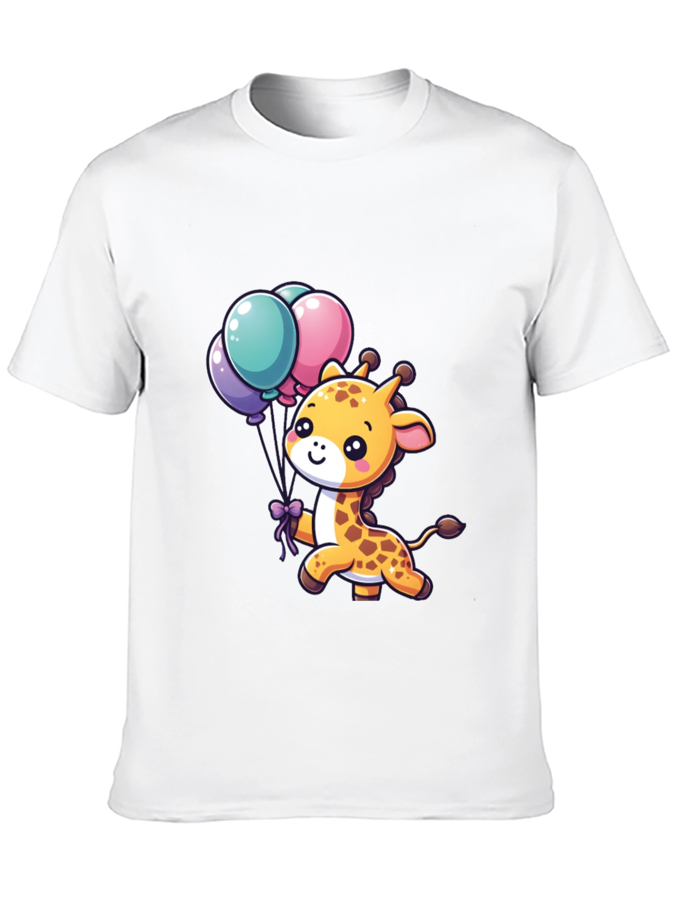 Cute Giraffe T-Shirt with Balloons