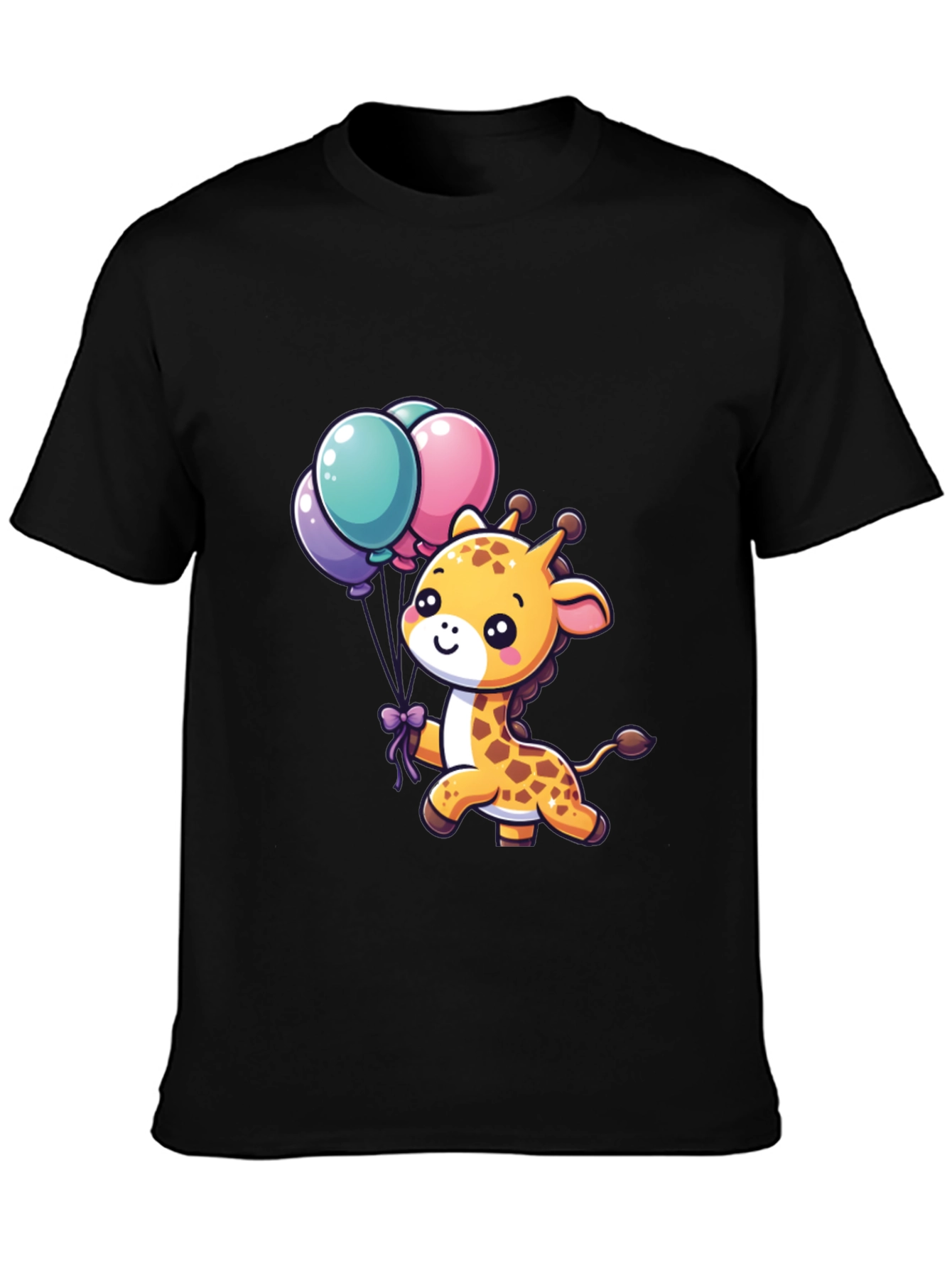 Cute Giraffe T-Shirt with Balloons