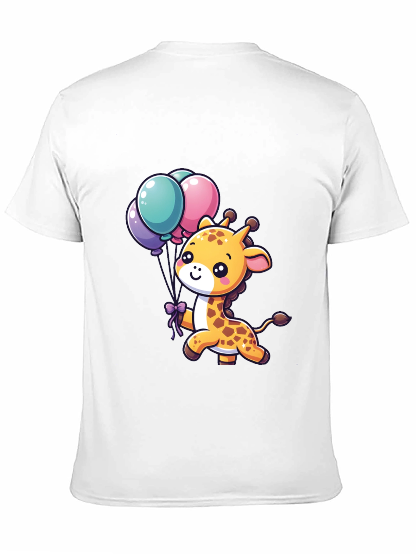 Cute Giraffe T-Shirt with Balloons