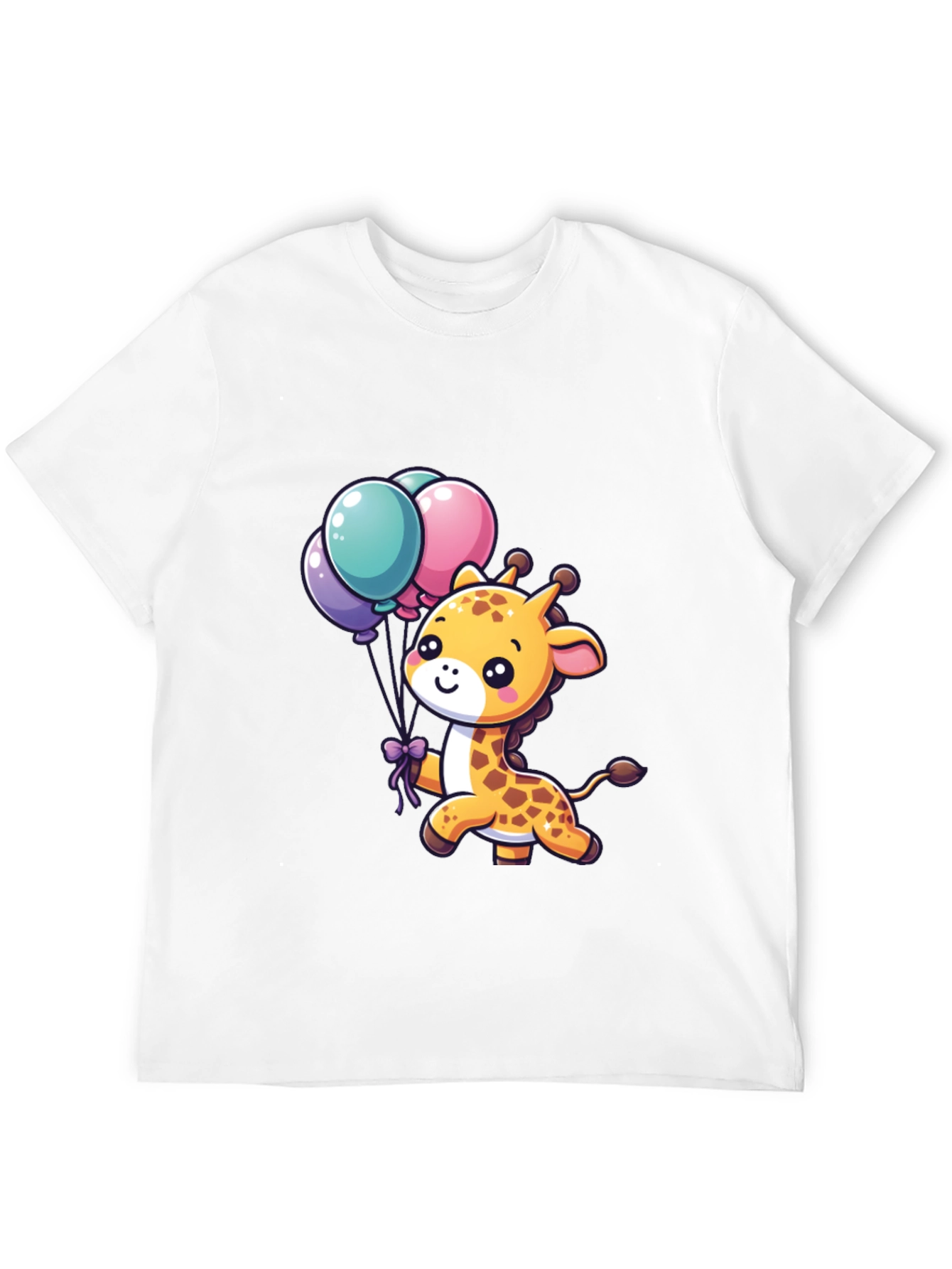 Cute Giraffe T-Shirt with Balloons