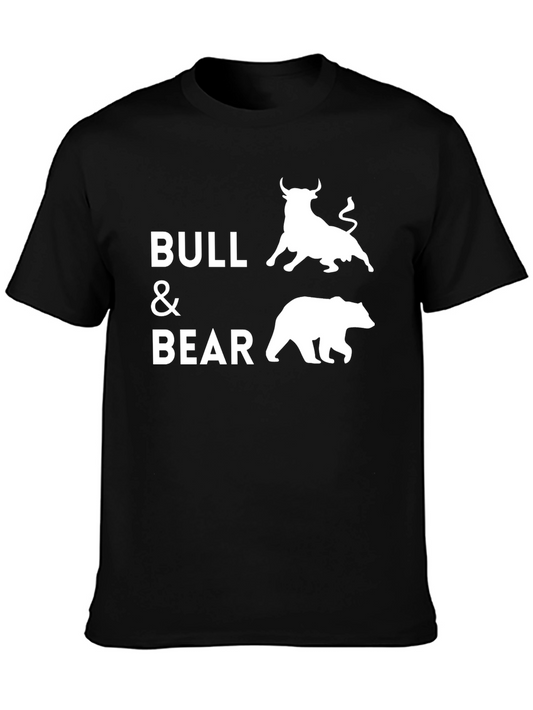 Bull and Bear Graphic Tee - Stock Market T-Shirt