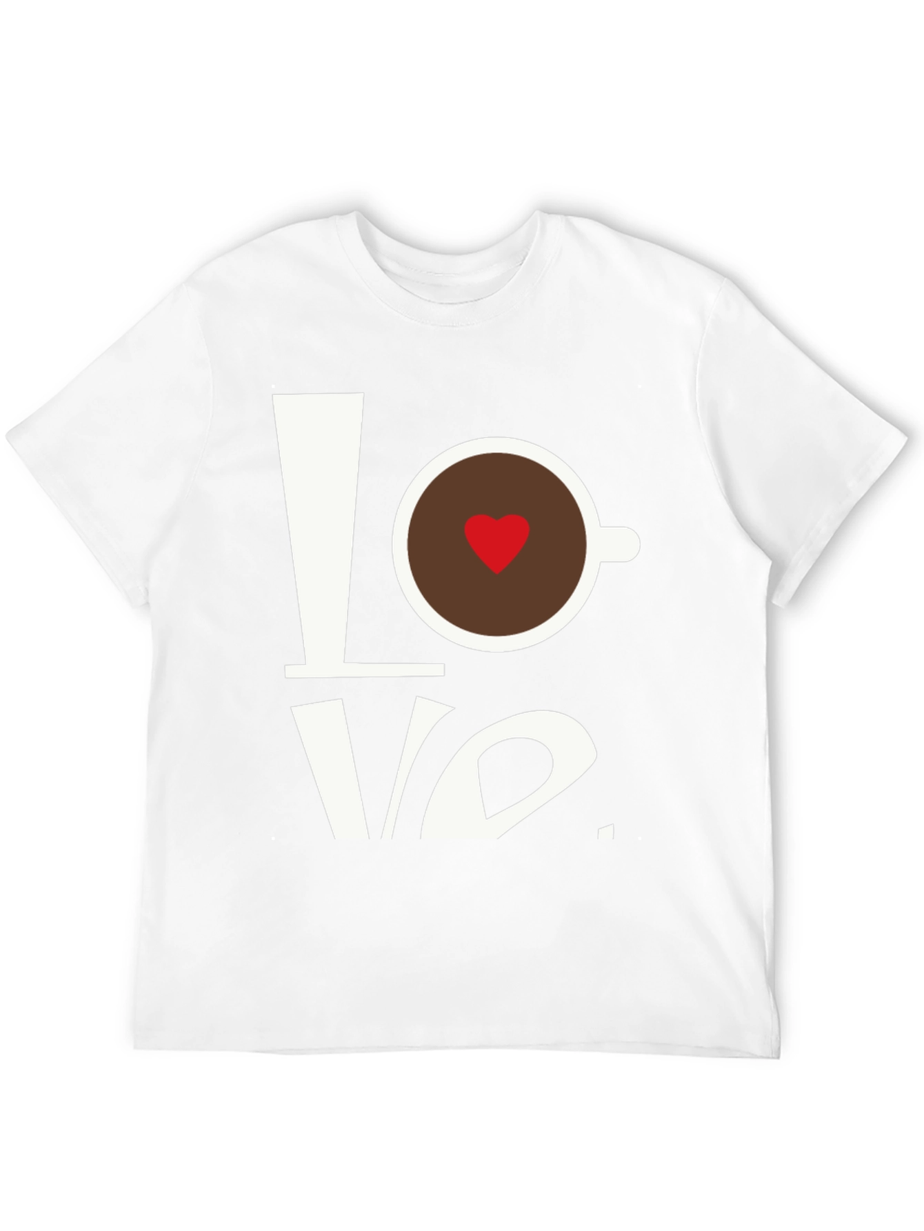 Love Coffee T-Shirt - Heart in Cup Graphic Tee