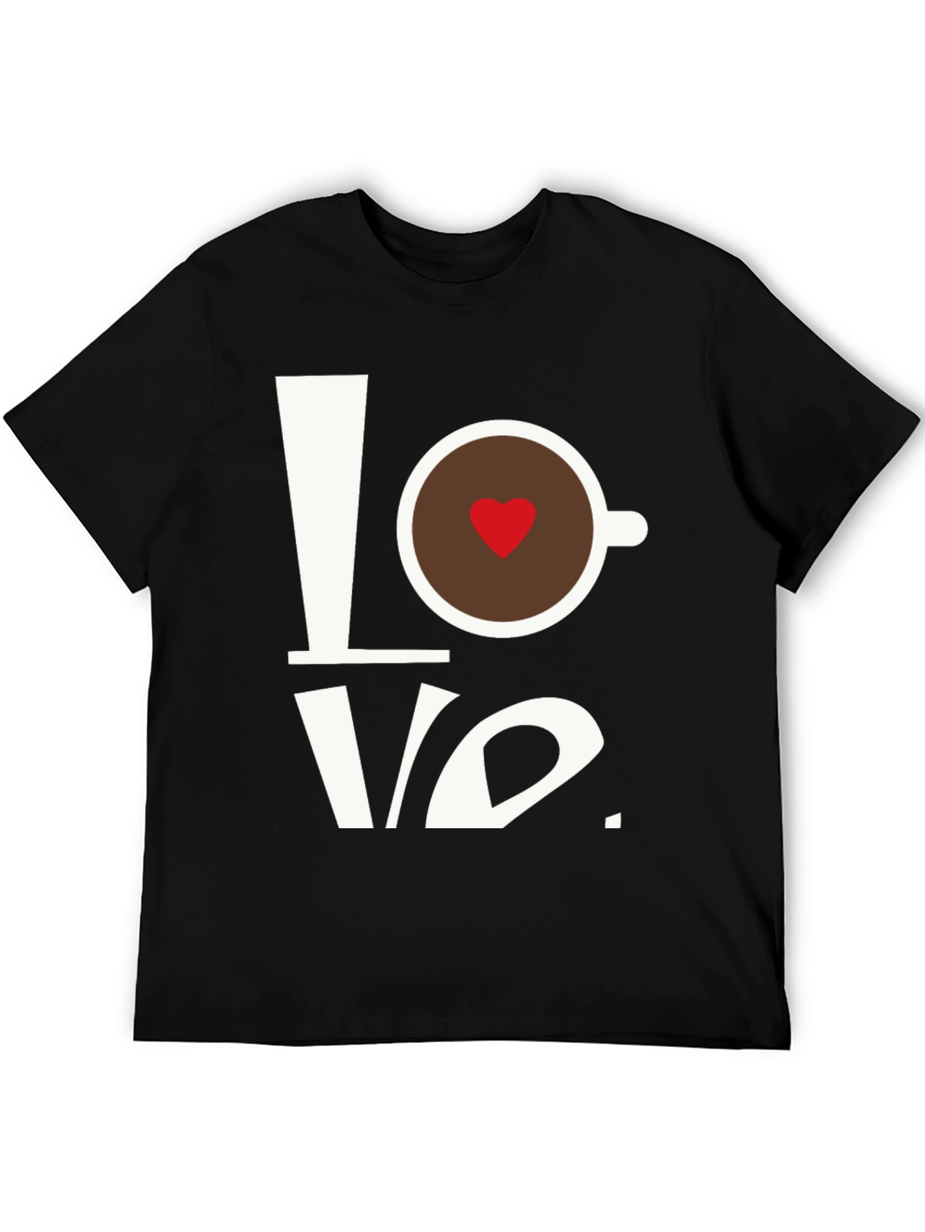 Love Coffee T-Shirt - Heart in Cup Graphic Tee