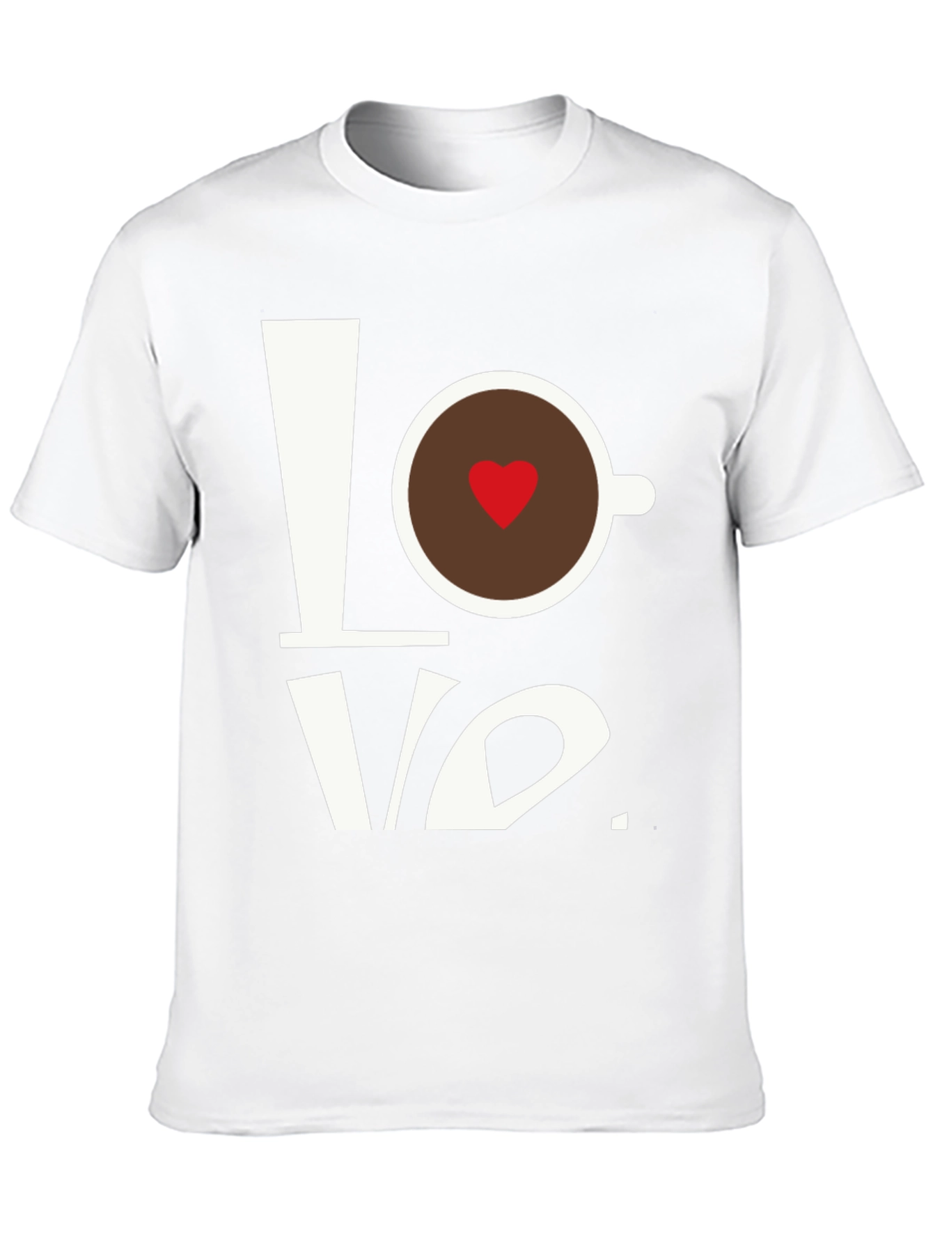 Love Coffee T-Shirt - Heart in Cup Graphic Tee