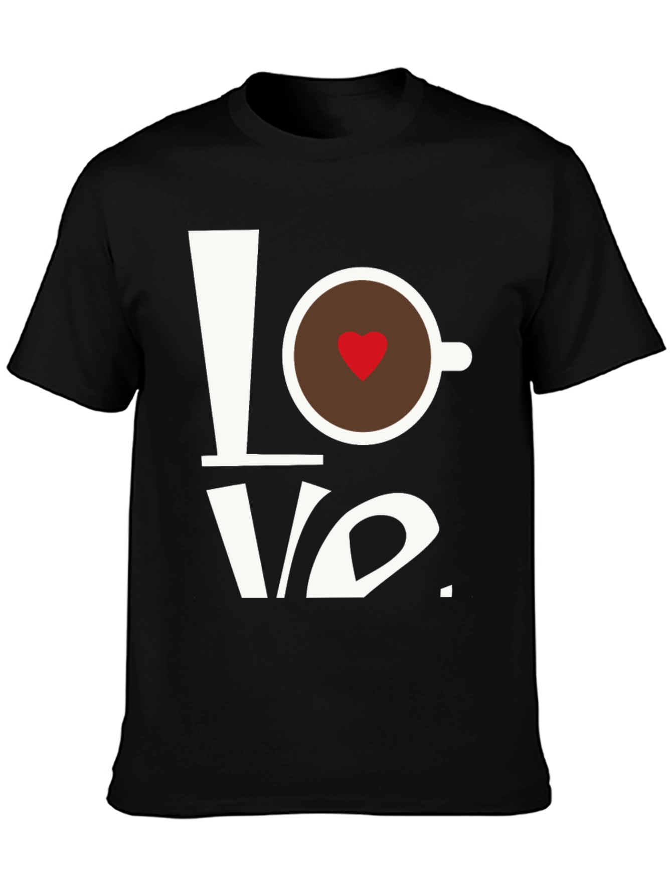 Love Coffee T-Shirt - Heart in Cup Graphic Tee